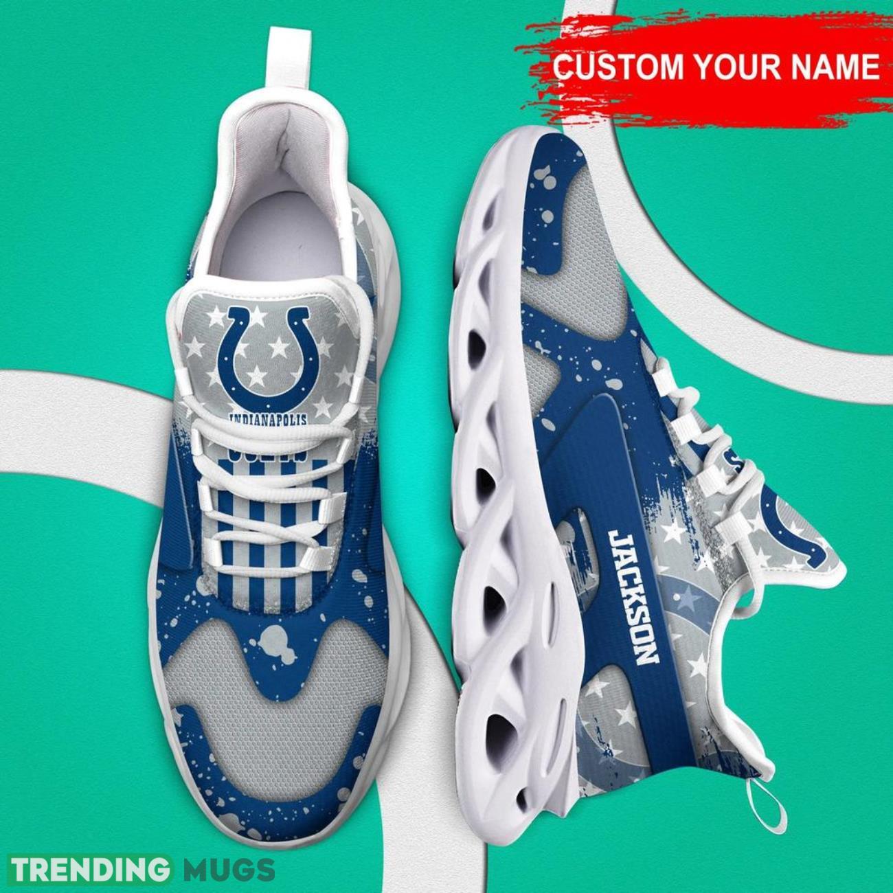 Indianapolis Colts NFL Logo Sport Team Max Soul Shoes Sneakers Clunky Shoes Custom Name Personalized Gifts Max Soul Indianapolis Colts NFL Logo Sport Team Max Soul Shoes Sneakers Clunky Shoes Custom Name Personalized Gifts Max Soul