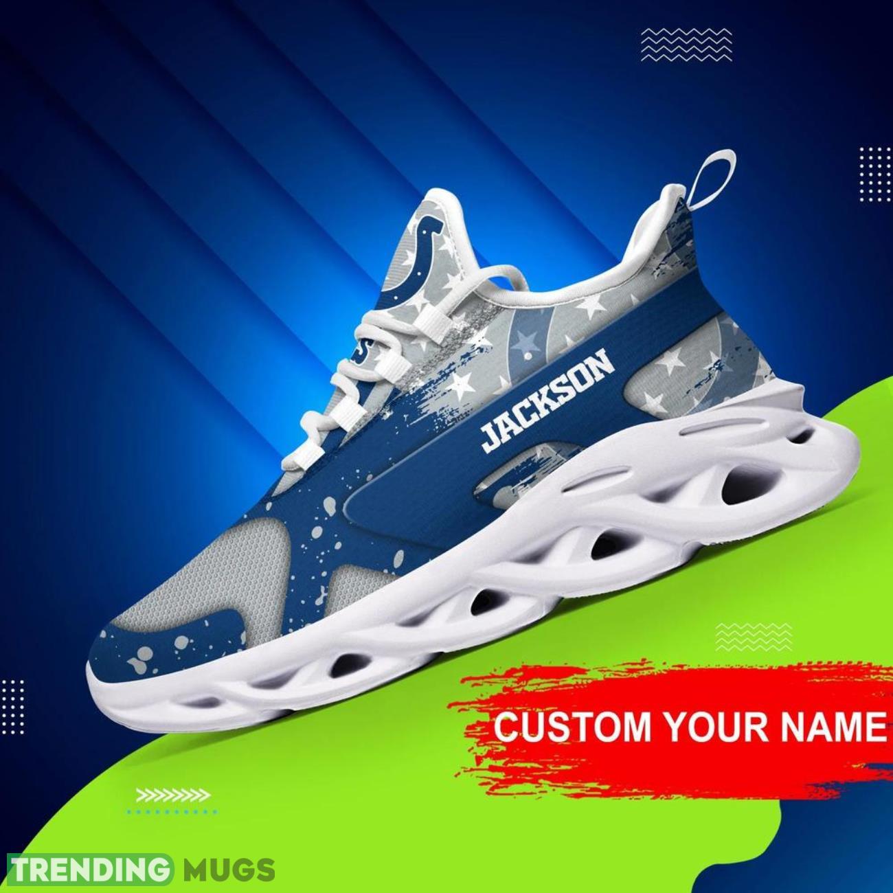 Indianapolis Colts NFL Logo Sport Team Max Soul Shoes Sneakers Clunky Shoes Custom Name Personalized Gifts Max Soul Indianapolis Colts NFL Logo Sport Team Max Soul Shoes Sneakers Clunky Shoes Custom Name Personalized Gifts Max Soul