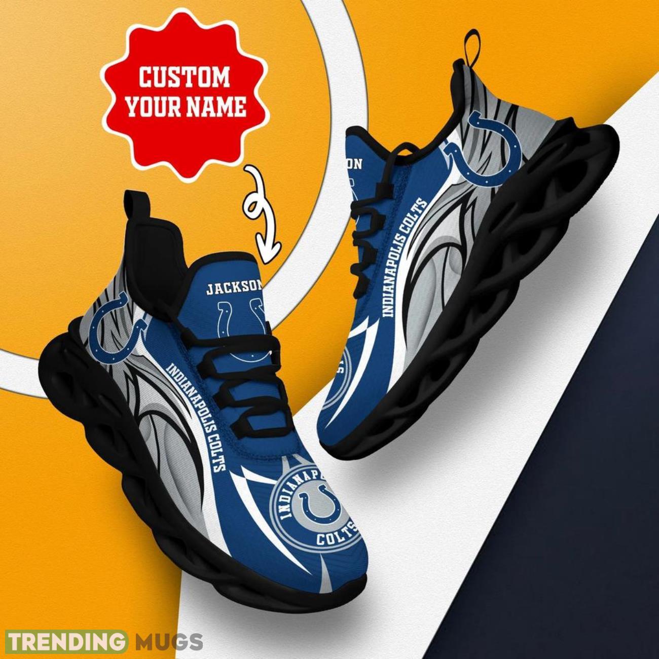 Indianapolis Colts NFL Max Soul Shoes Custom Name Sneakers Hot Trending Personalized Sneakers Max Soul Indianapolis Colts NFL Max Soul Shoes Custom Name Sneakers Hot Trending Personalized Sneakers Max Soul