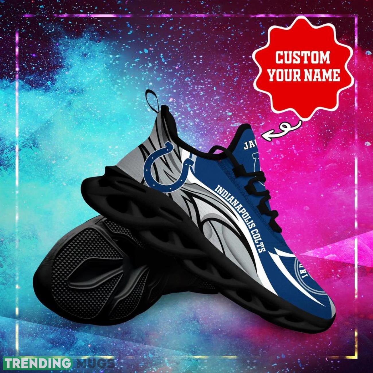 Indianapolis Colts NFL Max Soul Shoes Custom Name Sneakers Hot Trending Personalized Sneakers Max Soul Indianapolis Colts NFL Max Soul Shoes Custom Name Sneakers Hot Trending Personalized Sneakers Max Soul