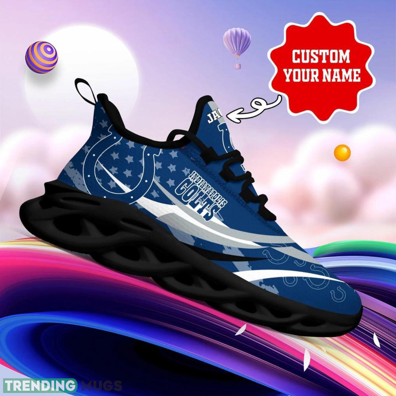 Indianapolis Colts NFL Max Soul Shoes Custom Name Sneakers Hot Trending Running Sneakers Max Soul Indianapolis Colts NFL Max Soul Shoes Custom Name Sneakers Hot Trending Running Sneakers Max Soul