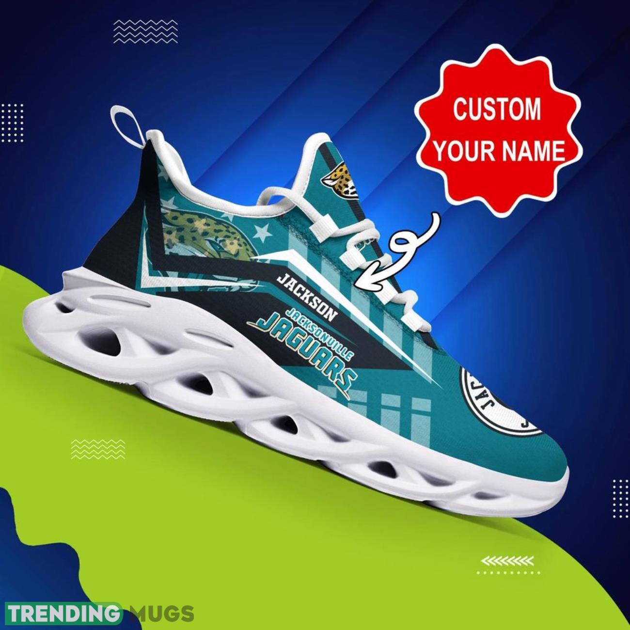 Jacksonville Jaguars NFL Logo Sport Team Max Soul Shoes Sneakers Clunky Shoes Custom Name Personalized Gifts Max Soul Jacksonville Jaguars NFL Logo Sport Team Max Soul Shoes Sneakers Clunky Shoes Custom Name Personalized Gifts Max Soul