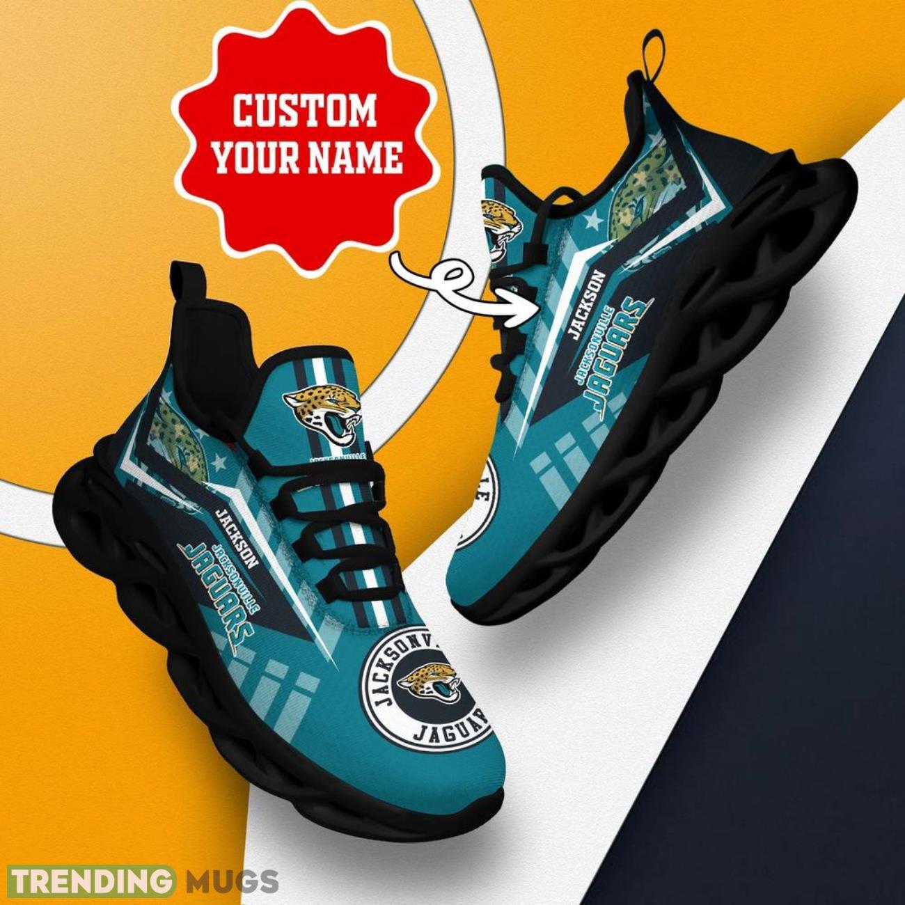 Jacksonville Jaguars NFL Logo Sport Team Max Soul Shoes Sneakers Clunky Shoes Custom Name Personalized Gifts Max Soul Jacksonville Jaguars NFL Logo Sport Team Max Soul Shoes Sneakers Clunky Shoes Custom Name Personalized Gifts Max Soul