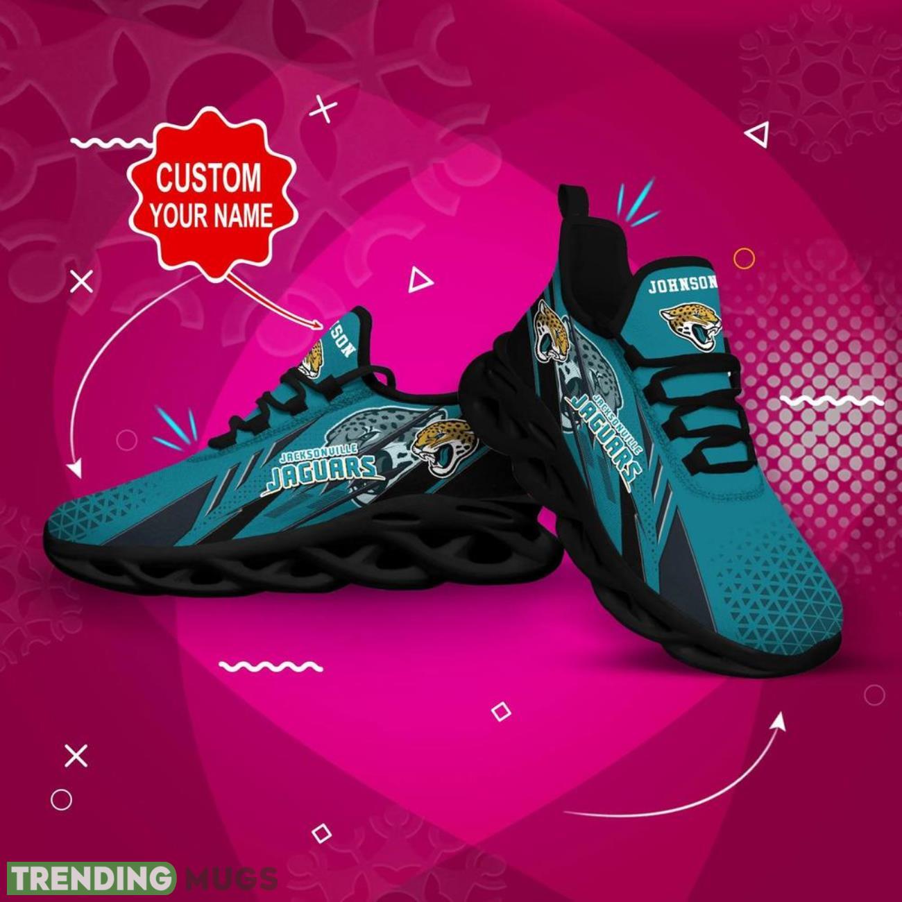 Jacksonville Jaguars NFL Max Soul Shoes Custom Name Sneakers Hot Trending Personalized Name Sneakers Max Soul Jacksonville Jaguars NFL Max Soul Shoes Custom Name Sneakers Hot Trending Personalized Name Sneakers Max Soul