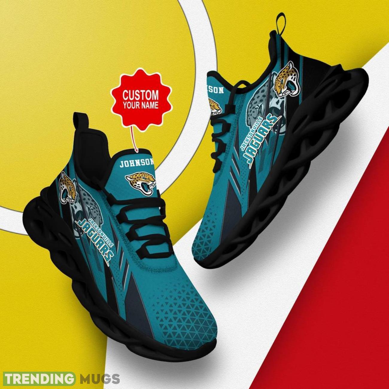 Jacksonville Jaguars NFL Max Soul Shoes Custom Name Sneakers Hot Trending Personalized Name Sneakers Max Soul Jacksonville Jaguars NFL Max Soul Shoes Custom Name Sneakers Hot Trending Personalized Name Sneakers Max Soul