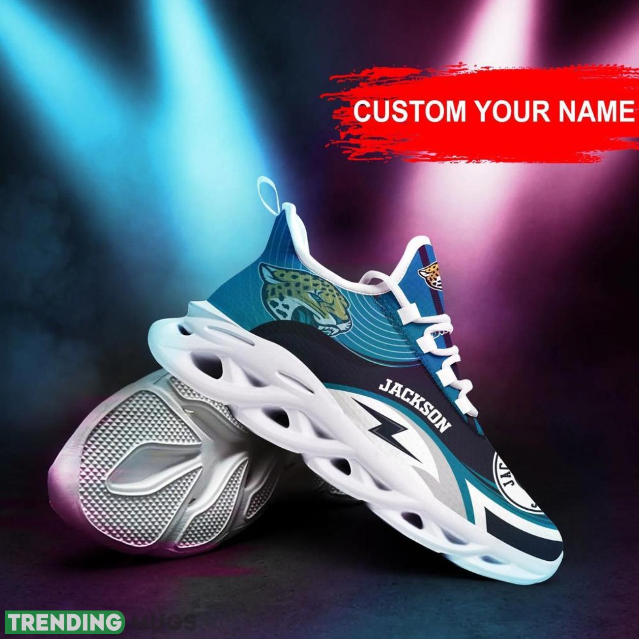 Jacksonville Jaguars NFL Max Soul Shoes Custom Name Sneakers Hot Trending Running Sneakers Max Soul Jacksonville Jaguars NFL Max Soul Shoes Custom Name Sneakers Hot Trending Running Sneakers Max Soul