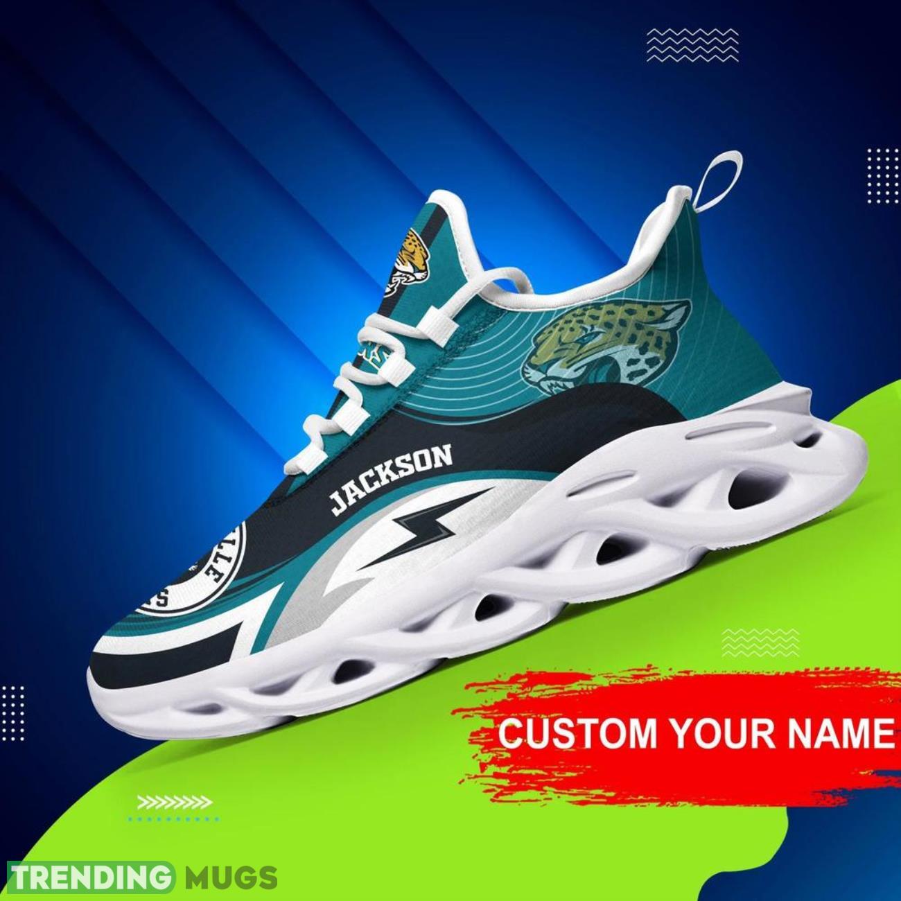 Jacksonville Jaguars NFL Max Soul Shoes Custom Name Sneakers Hot Trending Running Sneakers Max Soul Jacksonville Jaguars NFL Max Soul Shoes Custom Name Sneakers Hot Trending Running Sneakers Max Soul
