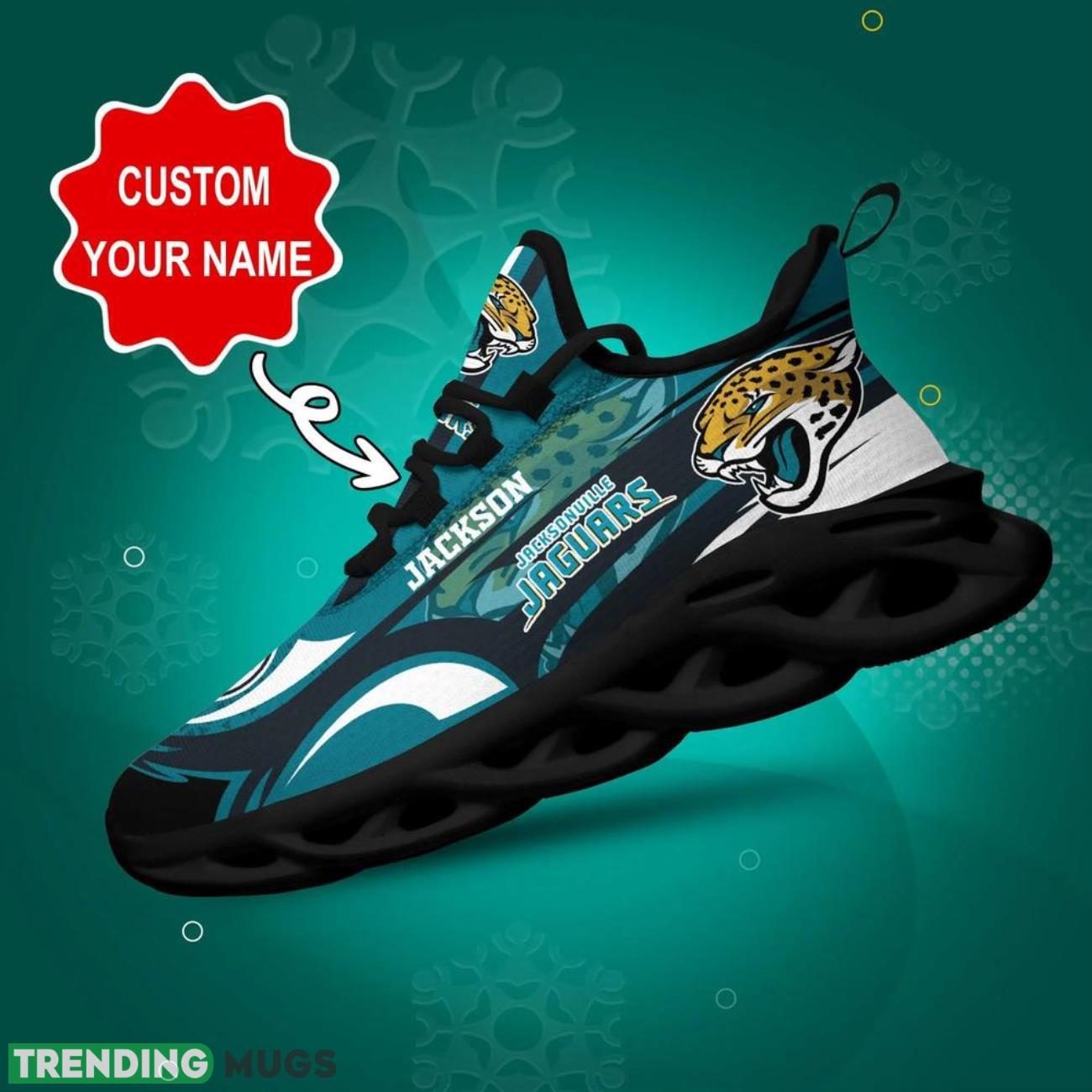 Jacksonville Jaguars NFL Max Soul Shoes Personalized Name Gifts Trending Running Shoes Product Photo 1 Jacksonville Jaguars NFL Max Soul Shoes Personalized Name Gifts Trending Running Shoes Product Photo 1