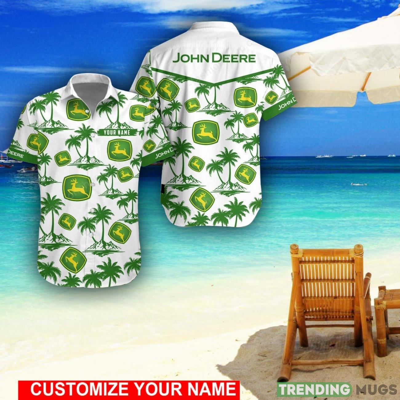 John Deere Custom Name 3D Hawaii Shirt Coconut Pattern Beach Shirt Product Photo 1 John Deere Custom Name 3D Hawaii Shirt Coconut Pattern Beach Shirt Product Photo 1