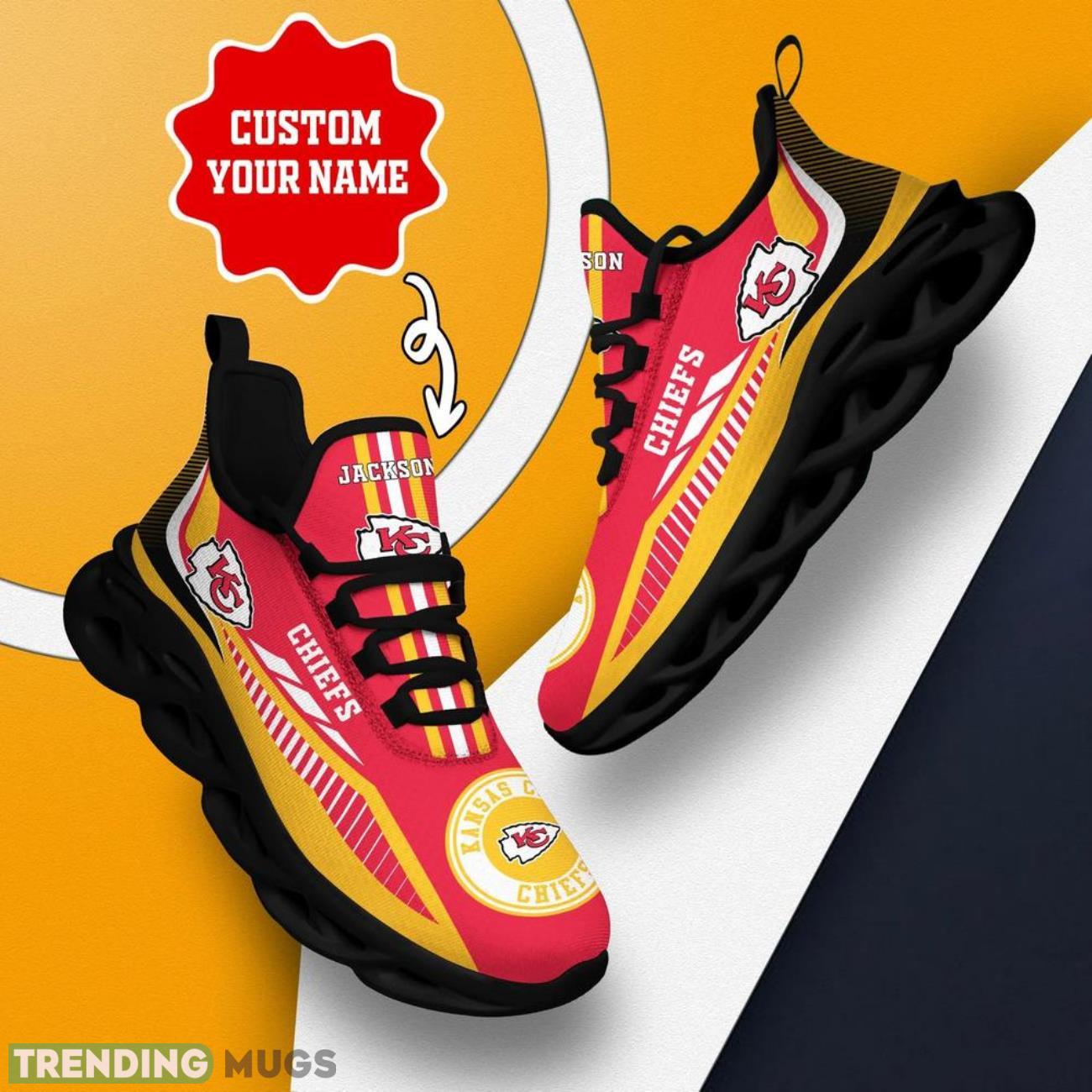 Kansas City Chiefs NFL Max Soul Shoes Custom Name Sneakers Hot Trending Running Sneakers Max Soul Kansas City Chiefs NFL Max Soul Shoes Custom Name Sneakers Hot Trending Running Sneakers Max Soul