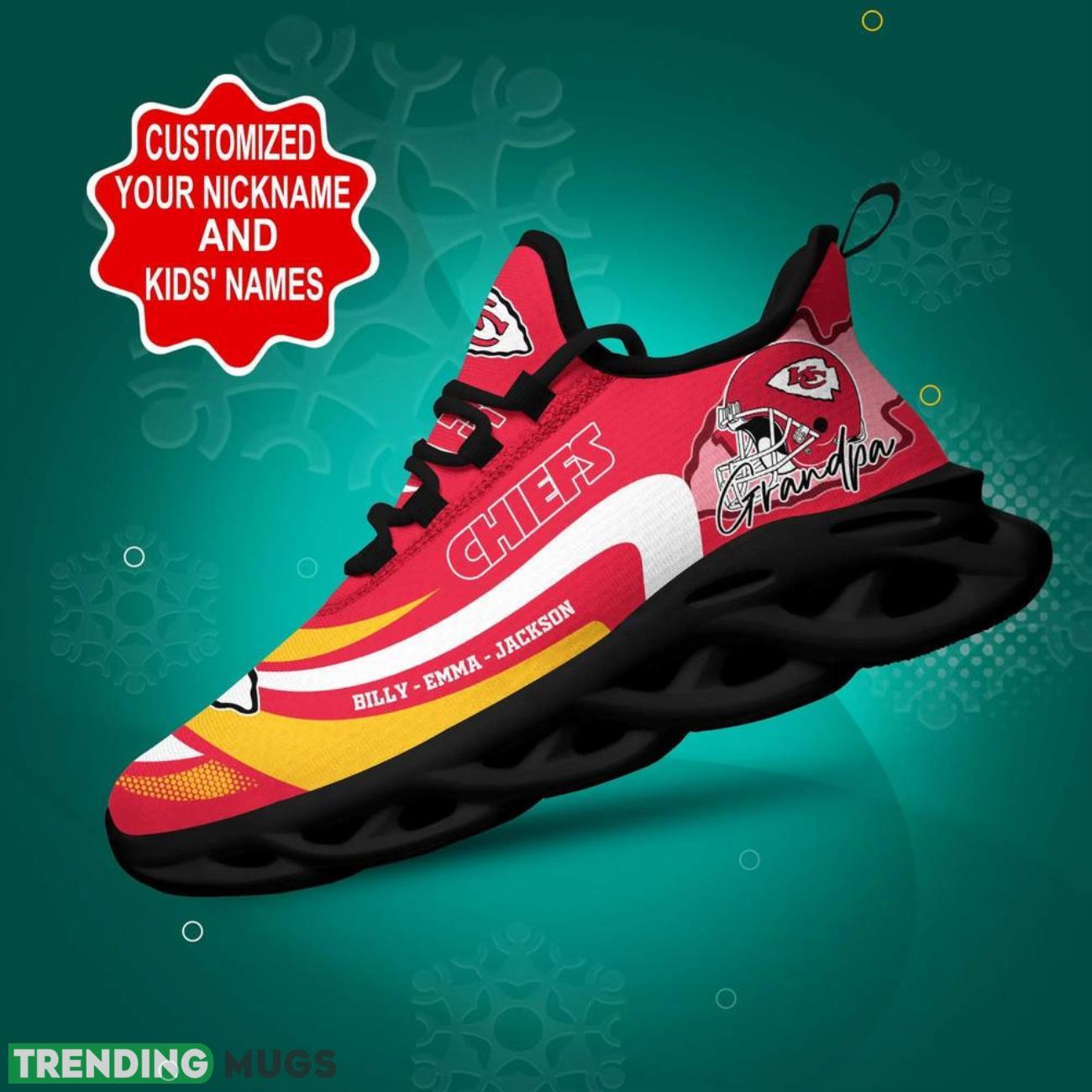 Kansas City Chiefs NFL Max Soul Shoes Personalized Name Gifts Trending Running Shoes Max Soul Kansas City Chiefs NFL Max Soul Shoes Personalized Name Gifts Trending Running Shoes Max Soul
