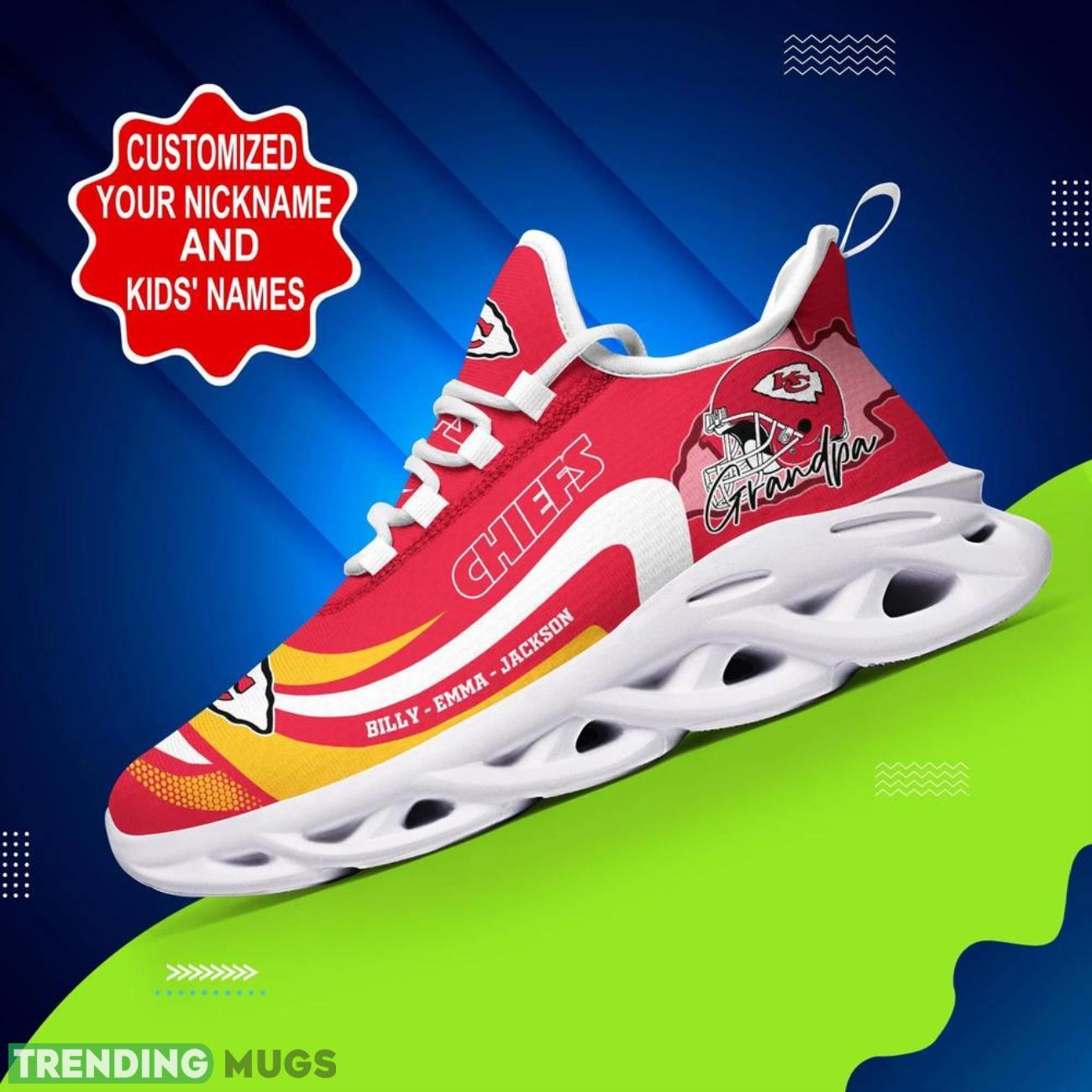 Kansas City Chiefs NFL Max Soul Shoes Personalized Name Gifts Trending Running Shoes Max Soul Kansas City Chiefs NFL Max Soul Shoes Personalized Name Gifts Trending Running Shoes Max Soul