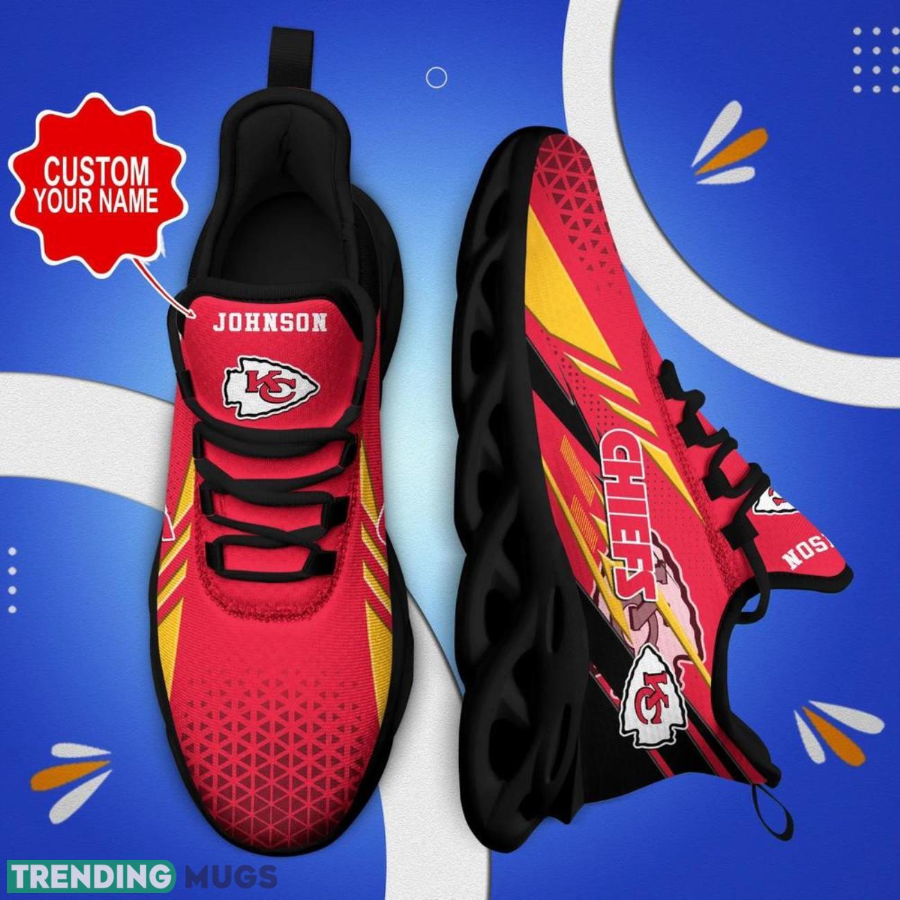 Kansas City Chiefs NFL Max Soul Sneakers Personalize Shoes For Fans Men Women Sport Running Shoes Product Photo 1