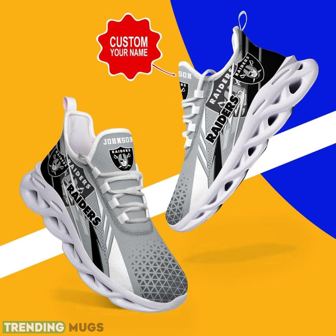Las Vegas Raiders NFL Logo Sport Team Max Soul Shoes Custom Name Sneakers Max Soul Las Vegas Raiders NFL Logo Sport Team Max Soul Shoes Custom Name Sneakers Max Soul
