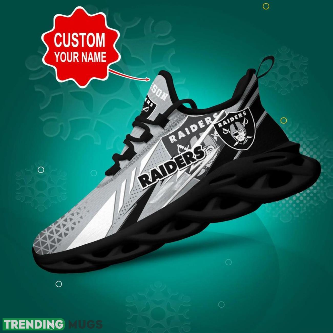 Las Vegas Raiders NFL Logo Sport Team Max Soul Shoes Custom Name Sneakers Max Soul Las Vegas Raiders NFL Logo Sport Team Max Soul Shoes Custom Name Sneakers Max Soul