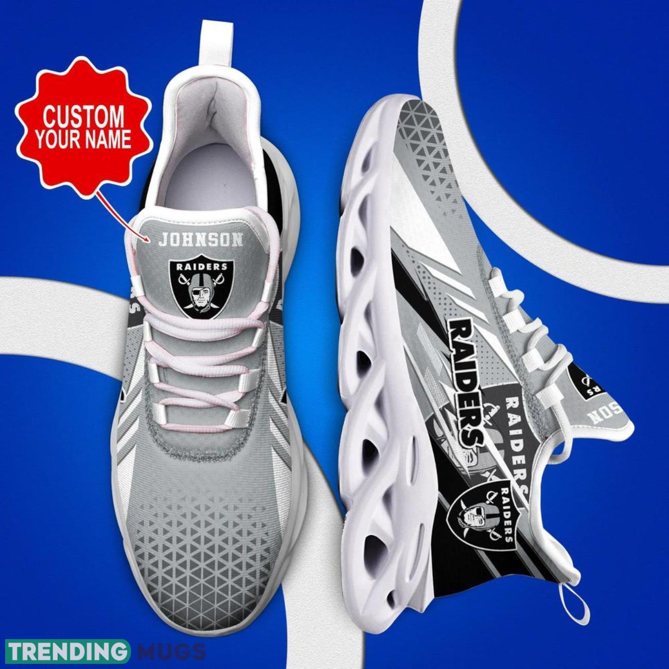 Las Vegas Raiders NFL Logo Sport Team Max Soul Shoes Custom Name Sneakers Max Soul Las Vegas Raiders NFL Logo Sport Team Max Soul Shoes Custom Name Sneakers Max Soul