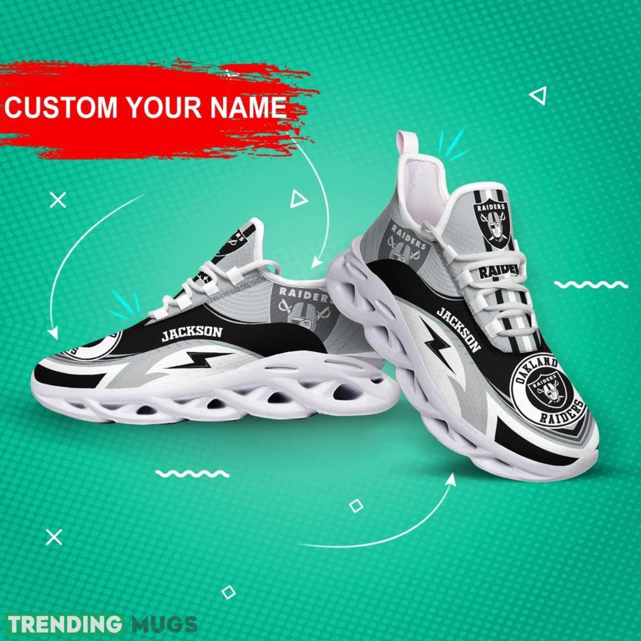 Las Vegas Raiders NFL Logo Sport Team Max Soul Shoes Custom Name Sneakers Hot Trending Max Soul Las Vegas Raiders NFL Logo Sport Team Max Soul Shoes Custom Name Sneakers Hot Trending Max Soul