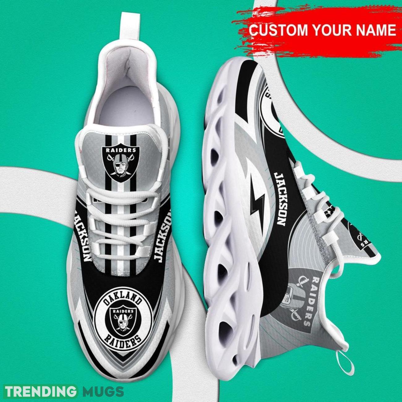Las Vegas Raiders NFL Logo Sport Team Max Soul Shoes Custom Name Sneakers Hot Trending Max Soul Las Vegas Raiders NFL Logo Sport Team Max Soul Shoes Custom Name Sneakers Hot Trending Max Soul