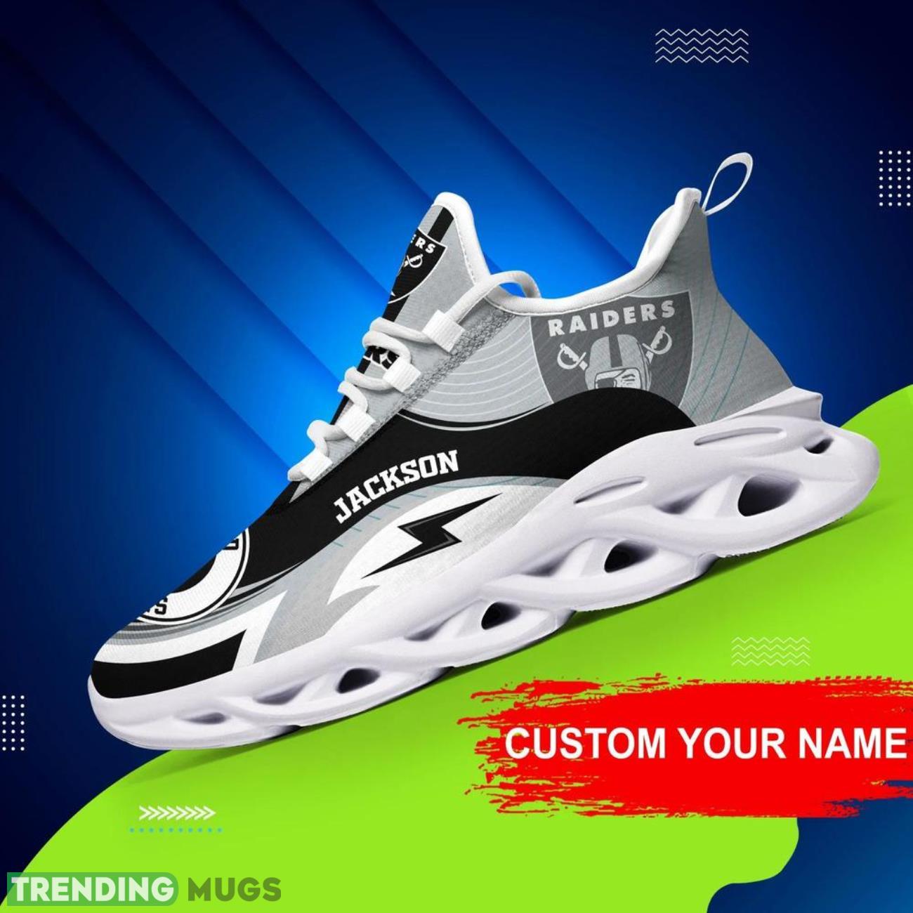 Las Vegas Raiders NFL Logo Sport Team Max Soul Shoes Custom Name Sneakers Hot Trending Max Soul Las Vegas Raiders NFL Logo Sport Team Max Soul Shoes Custom Name Sneakers Hot Trending Max Soul