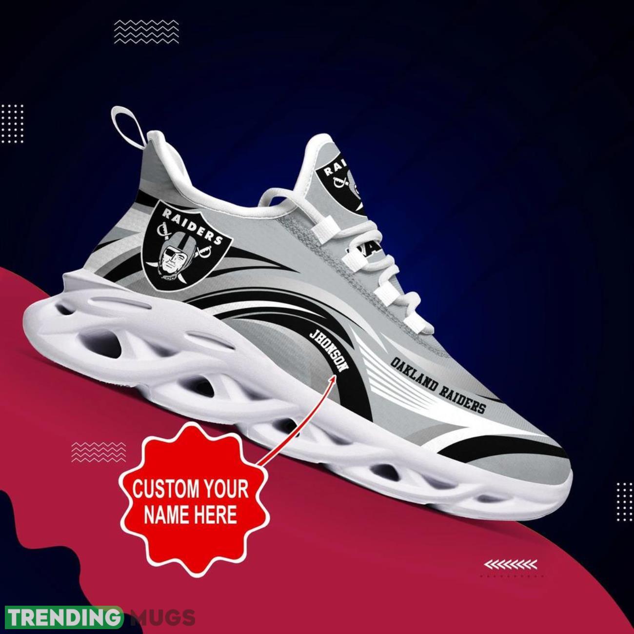Las Vegas Raiders NFL Max Soul Shoes Custom Name Sneakers Hot Trending Personalized Gifts Max Soul Las Vegas Raiders NFL Max Soul Shoes Custom Name Sneakers Hot Trending Personalized Gifts Max Soul