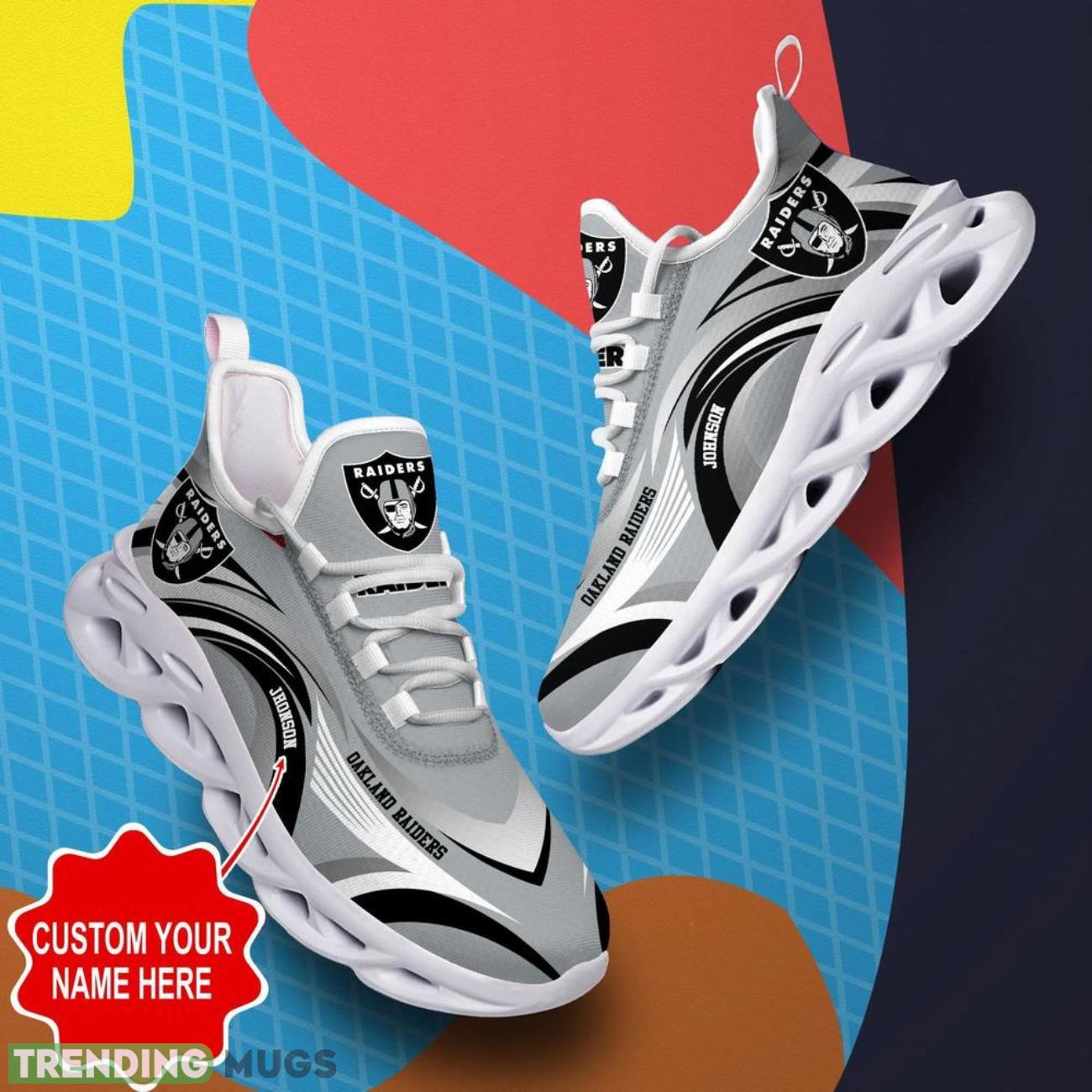 Las Vegas Raiders NFL Max Soul Shoes Custom Name Sneakers Hot Trending Personalized Gifts Max Soul Las Vegas Raiders NFL Max Soul Shoes Custom Name Sneakers Hot Trending Personalized Gifts Max Soul