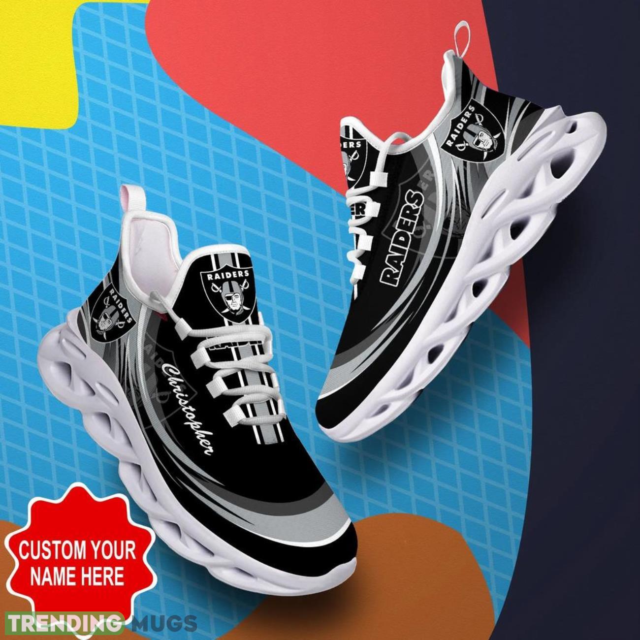 Las Vegas Raiders NFL Max Soul Shoes Custom Name Sneakers Hot Trending Running Sneakers Max Soul Las Vegas Raiders NFL Max Soul Shoes Custom Name Sneakers Hot Trending Running Sneakers Max Soul