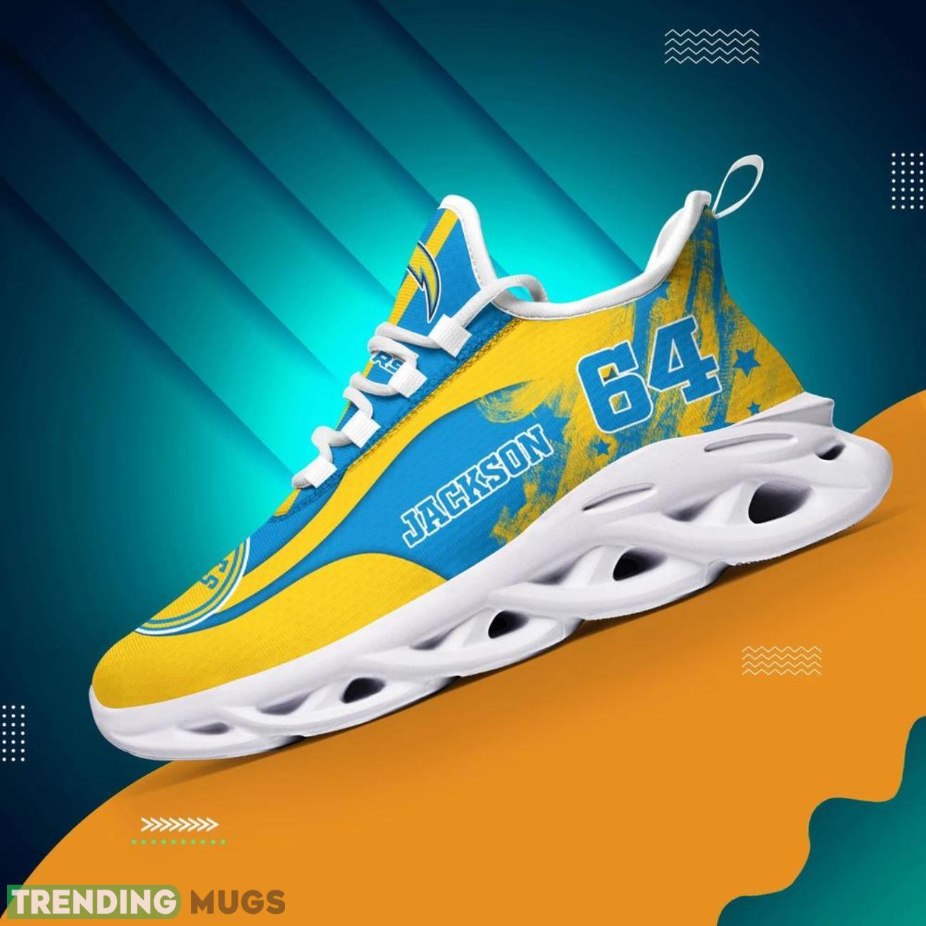 Los Angeles Chargers NFL Logo Sport Team Max Soul Shoes Personalized Name Gifts Big Fans Sport Shoes Max Soul Los Angeles Chargers NFL Logo Sport Team Max Soul Shoes Personalized Name Gifts Big Fans Sport Shoes Max Soul