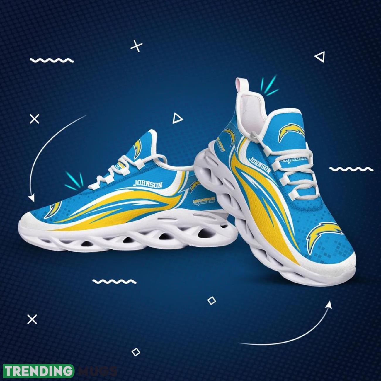Los Angeles Chargers NFL Max Soul Sneakers Personalize Shoes For Fans Max Soul Los Angeles Chargers NFL Max Soul Sneakers Personalize Shoes For Fans Max Soul