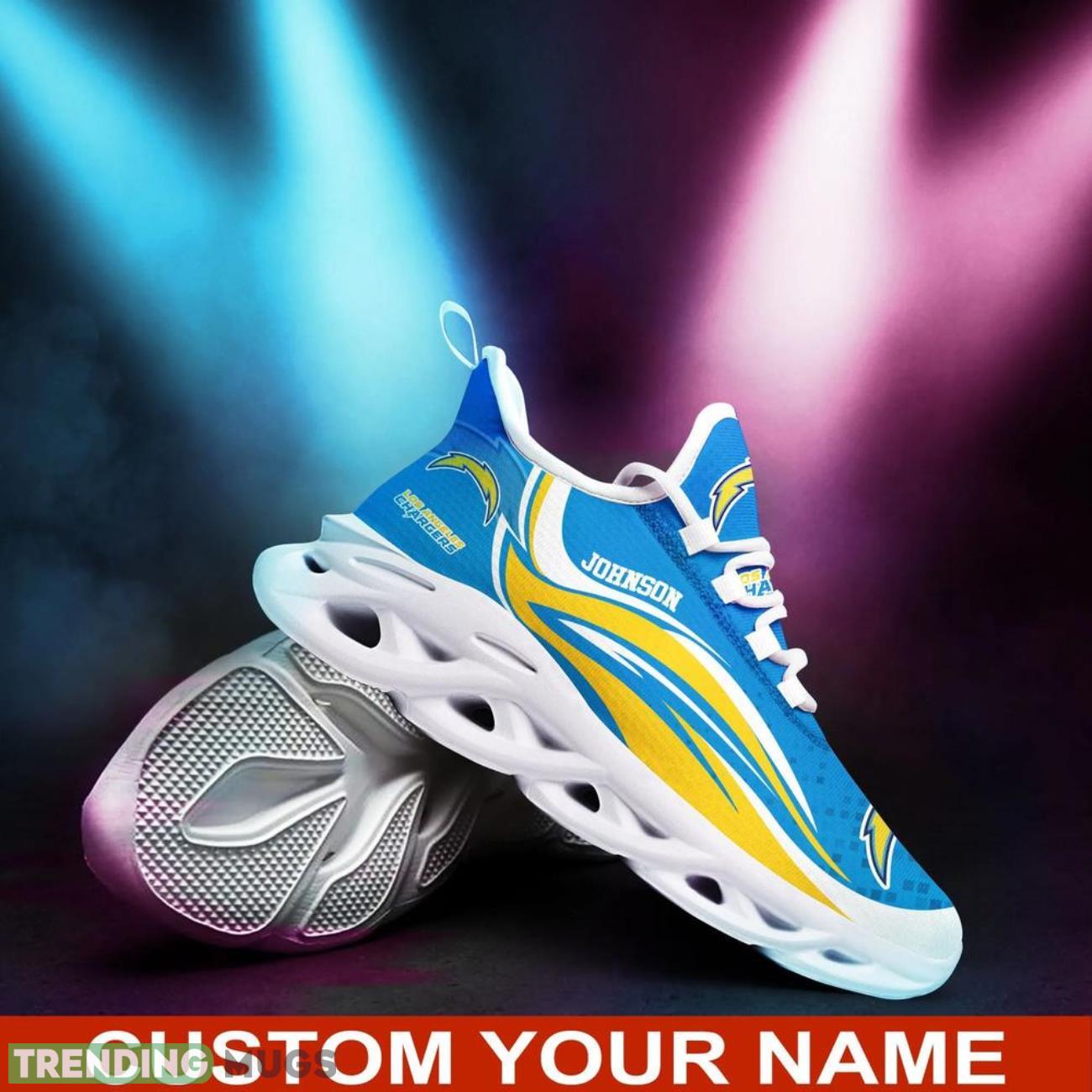 Los Angeles Chargers NFL Max Soul Sneakers Personalize Shoes For Fans Max Soul Los Angeles Chargers NFL Max Soul Sneakers Personalize Shoes For Fans Max Soul