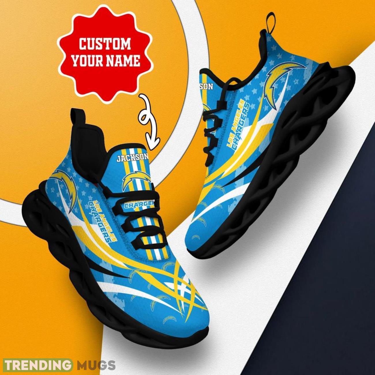 Los Angeles Chargers NFL Max Soul Sneakers Personalize Shoes For Fans Men Women Sport Running Shoes Max Soul Los Angeles Chargers NFL Max Soul Sneakers Personalize Shoes For Fans Men Women Sport Running Shoes Max Soul