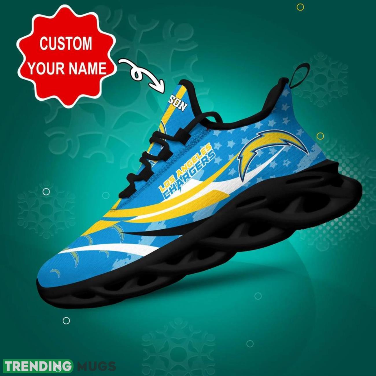 Los Angeles Chargers NFL Max Soul Sneakers Personalize Shoes For Fans Men Women Sport Running Shoes Product Photo 1 Los Angeles Chargers NFL Max Soul Sneakers Personalize Shoes For Fans Men Women Sport Running Shoes Product Photo 1