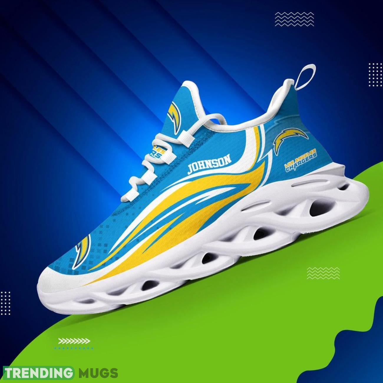 Los Angeles Chargers NFL Max Soul Sneakers Personalize Shoes For Fans Product Photo 1 Los Angeles Chargers NFL Max Soul Sneakers Personalize Shoes For Fans Product Photo 1