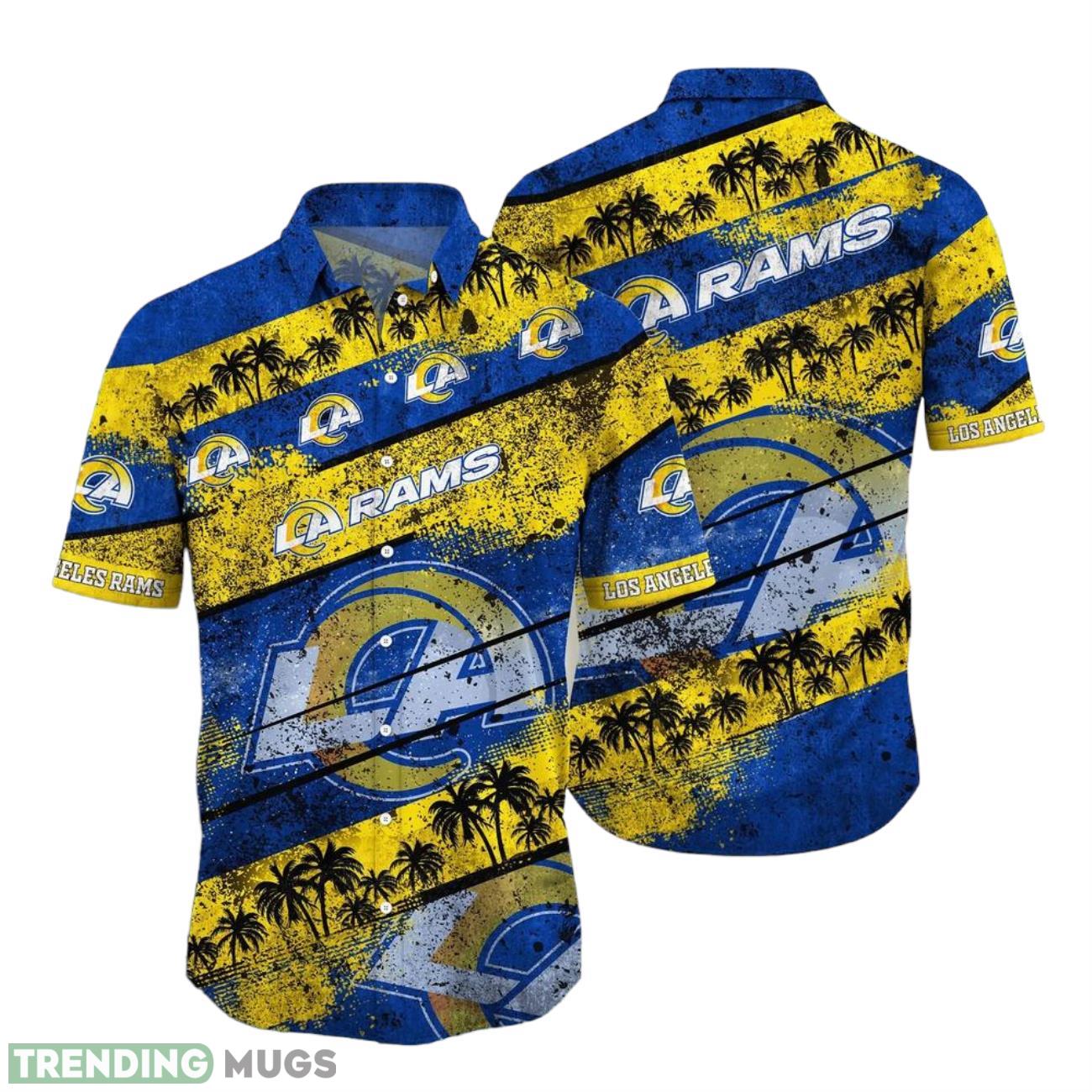 Los Angeles Rams NFL Hawaiian Shirt 3D Printed Graphic Tropical Pattern Short Sleeve Summer For Fans Product Photo 1 Los Angeles Rams NFL Hawaiian Shirt 3D Printed Graphic Tropical Pattern Short Sleeve Summer For Fans Product Photo 1
