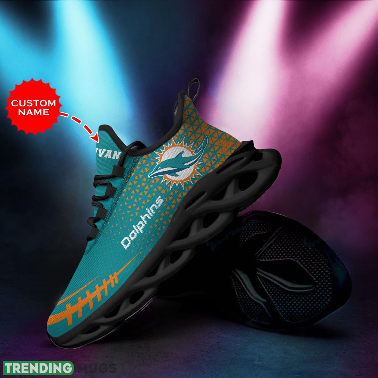 Miami Dolphins Custom Personalized Max Soul Sneakers Dynamic Shoes For Men Women Max Soul Miami Dolphins Custom Personalized Max Soul Sneakers Dynamic Shoes For Men Women Max Soul