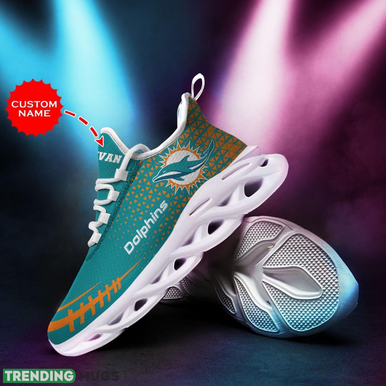 Miami Dolphins Custom Personalized Max Soul Sneakers Dynamic Shoes For Men Women Max Soul Miami Dolphins Custom Personalized Max Soul Sneakers Dynamic Shoes For Men Women Max Soul
