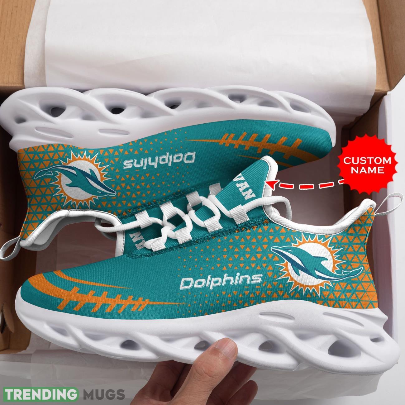 Miami Dolphins Custom Personalized Max Soul Sneakers Dynamic Shoes For Men Women Max Soul Miami Dolphins Custom Personalized Max Soul Sneakers Dynamic Shoes For Men Women Max Soul