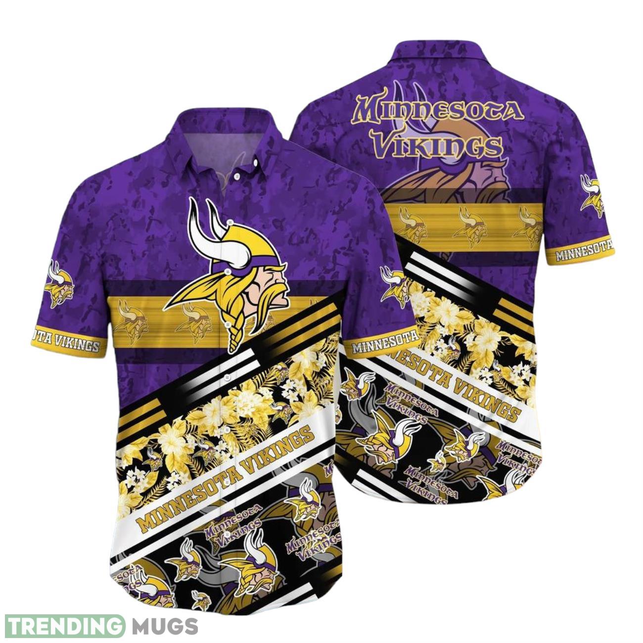 Minnesota Vikings 3D Hawaiian Shirt NFL Sport Summer Gift Graphic Tropical Pattern 3D Printed Beach Shirt Product Photo 1 Minnesota Vikings 3D Hawaiian Shirt NFL Sport Summer Gift Graphic Tropical Pattern 3D Printed Beach Shirt Product Photo 1