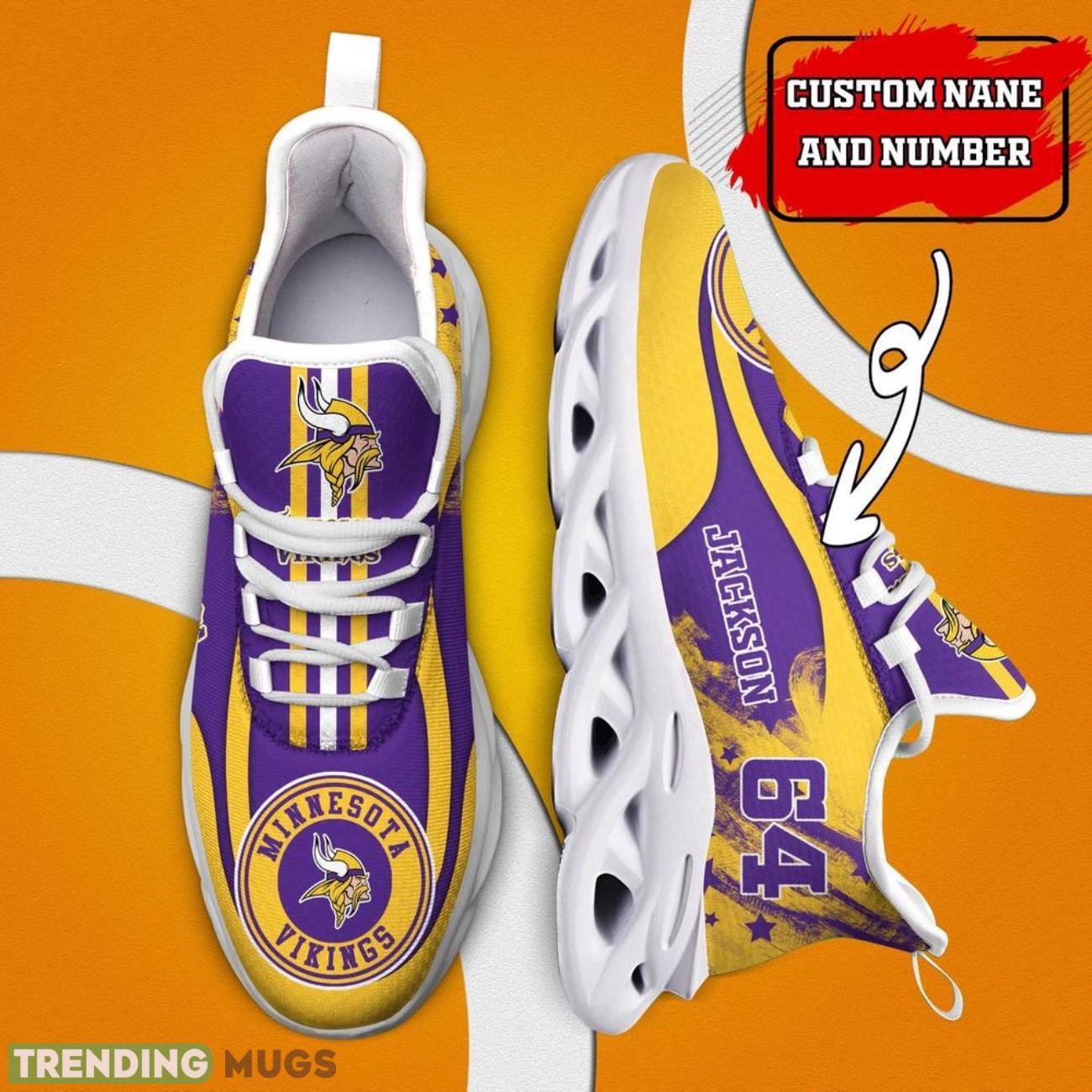 Minnesota Vikings NFL Max Soul Shoes Custom Name Sneakers Hot Trending Personalized Sneakers Max Soul Minnesota Vikings NFL Max Soul Shoes Custom Name Sneakers Hot Trending Personalized Sneakers Max Soul