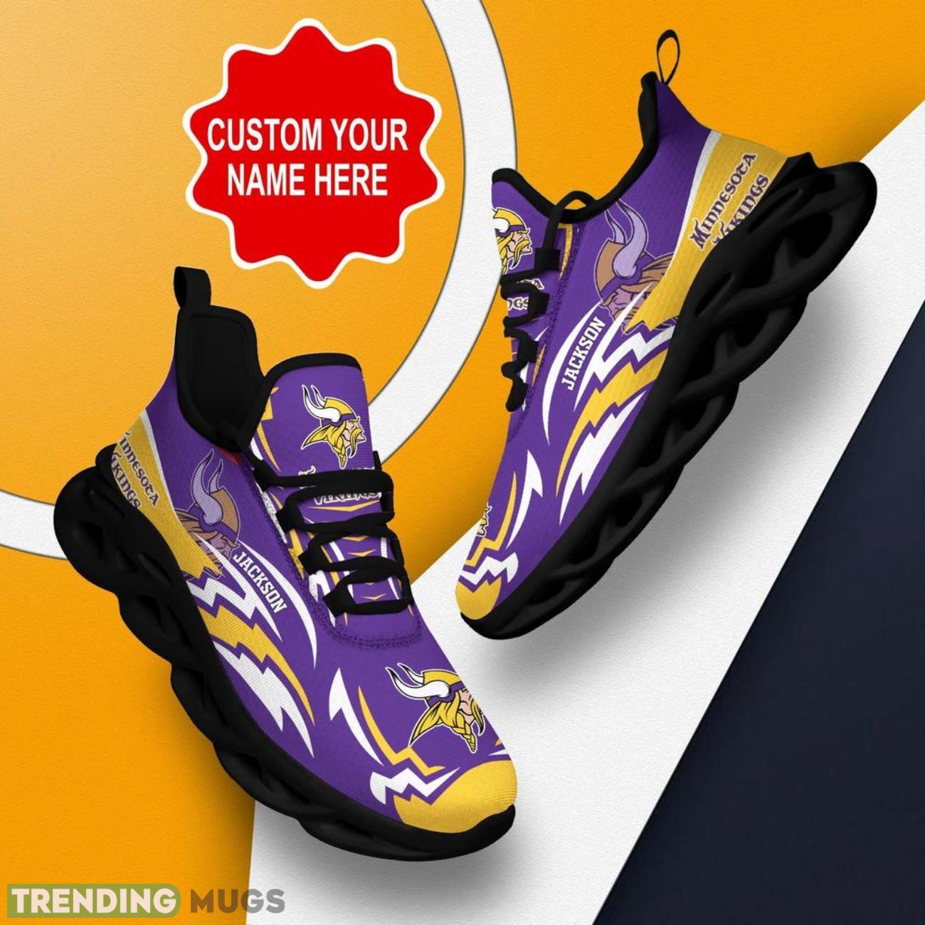 Minnesota Vikings NFL Max Soul Shoes Custom Name Sneakers Hot Trending Running Sneakers Max Soul Minnesota Vikings NFL Max Soul Shoes Custom Name Sneakers Hot Trending Running Sneakers Max Soul
