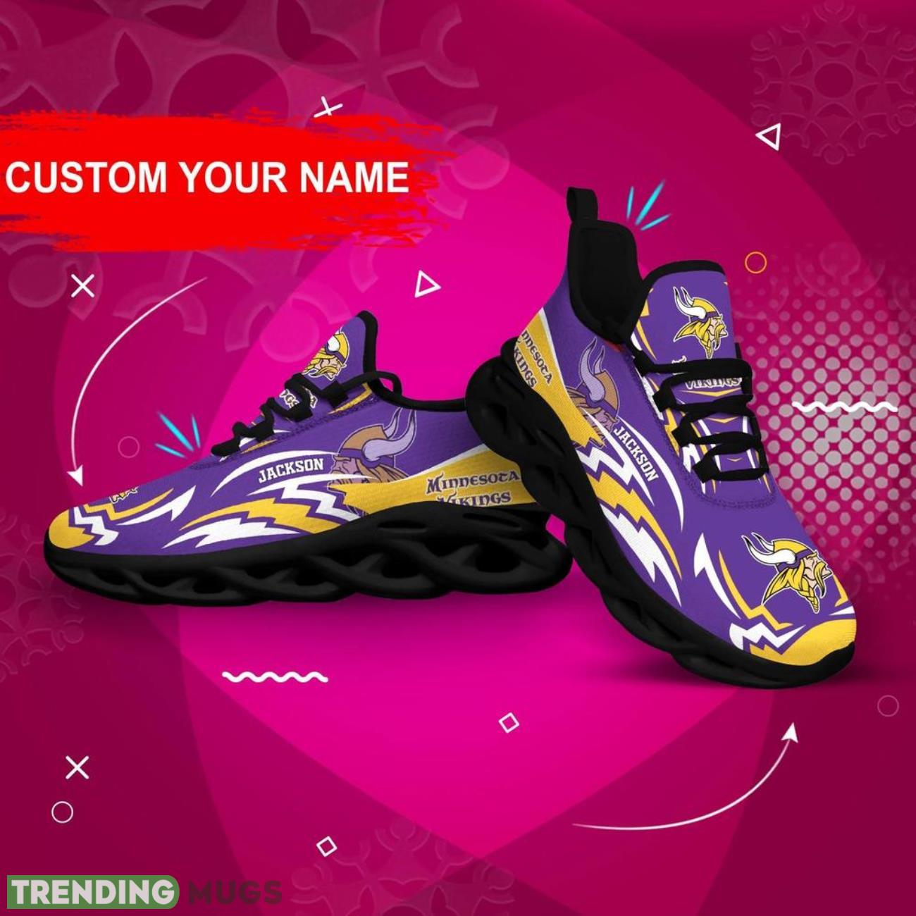 Minnesota Vikings NFL Max Soul Shoes Custom Name Sneakers Hot Trending Running Sneakers Max Soul Minnesota Vikings NFL Max Soul Shoes Custom Name Sneakers Hot Trending Running Sneakers Max Soul