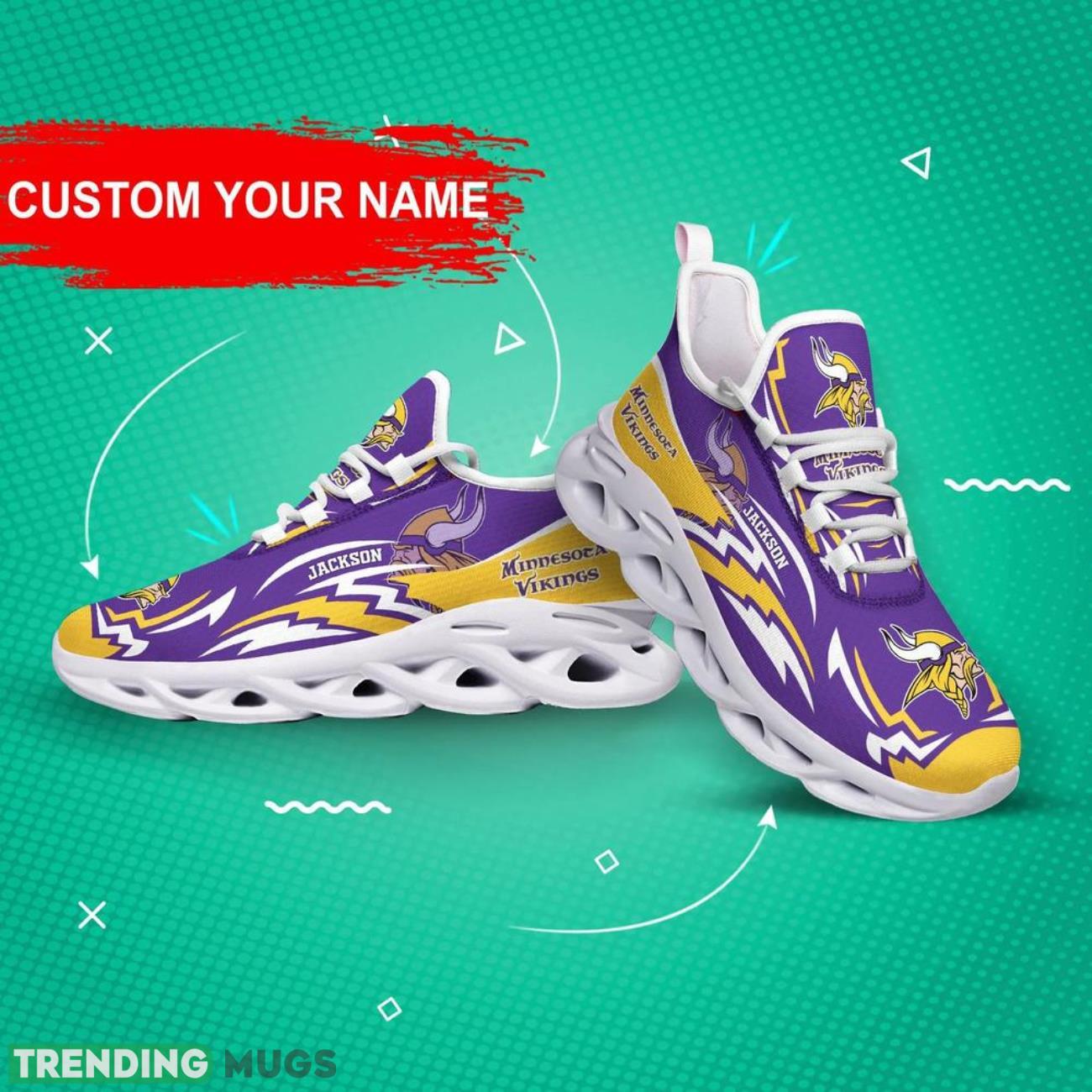 Minnesota Vikings NFL Max Soul Shoes Custom Name Sneakers Hot Trending Running Sneakers Max Soul Minnesota Vikings NFL Max Soul Shoes Custom Name Sneakers Hot Trending Running Sneakers Max Soul