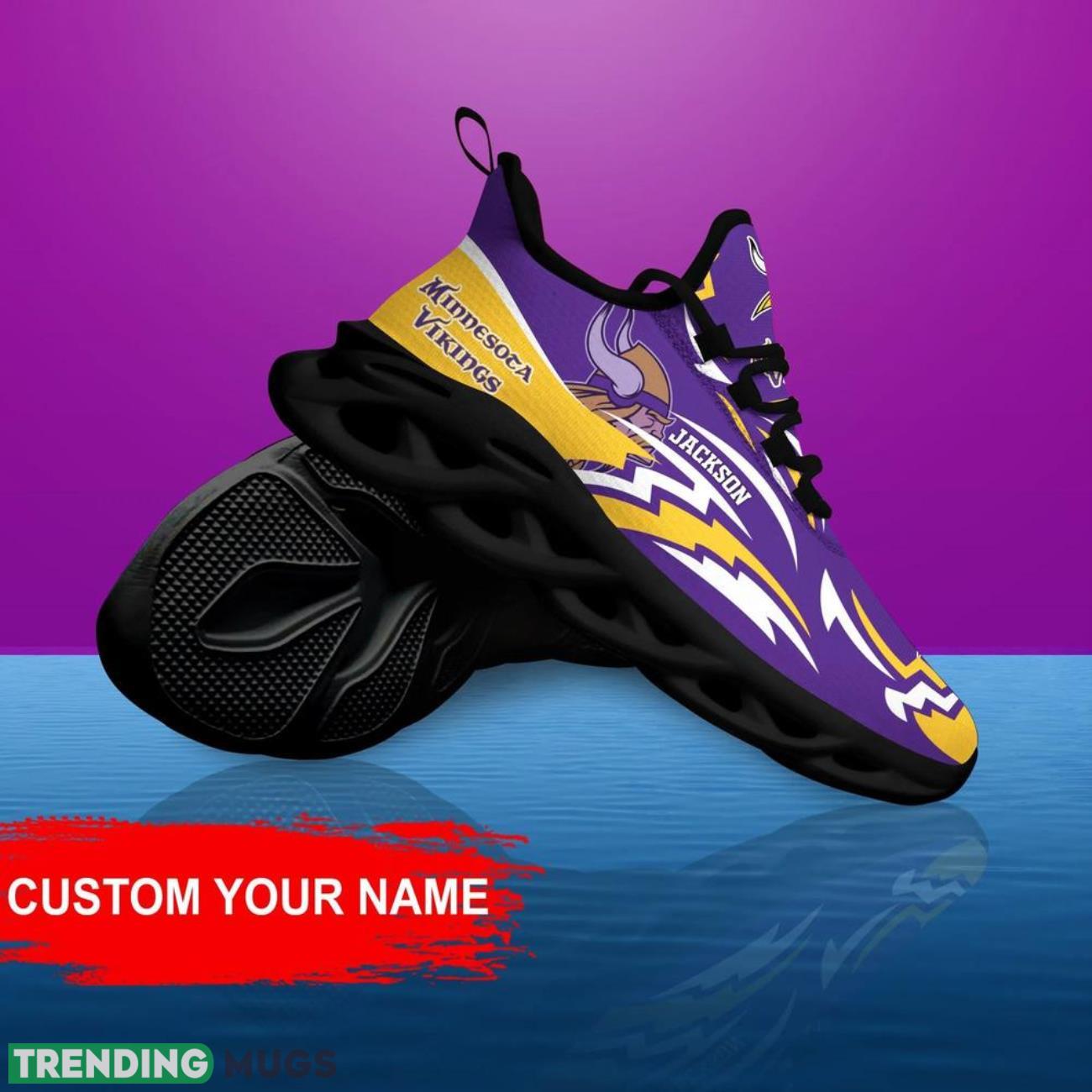 Minnesota Vikings NFL Max Soul Shoes Custom Name Sneakers Hot Trending Running Sneakers Max Soul Minnesota Vikings NFL Max Soul Shoes Custom Name Sneakers Hot Trending Running Sneakers Max Soul
