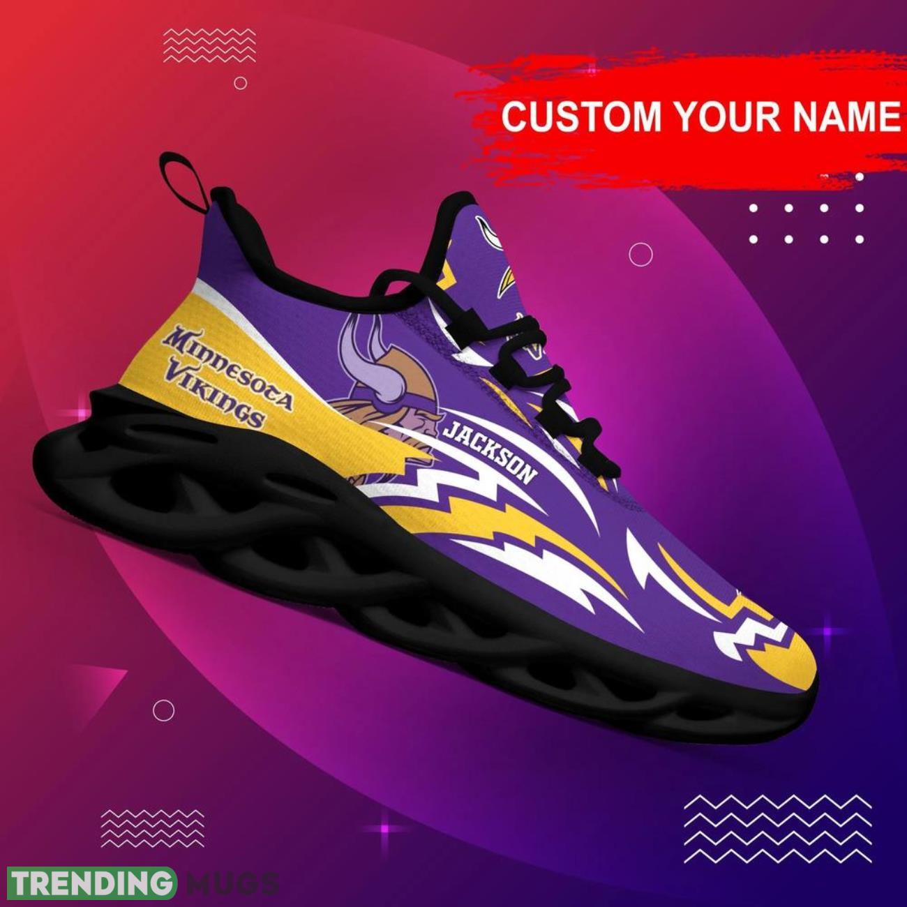 Minnesota Vikings NFL Max Soul Shoes Custom Name Sneakers Hot Trending Running Sneakers Max Soul Minnesota Vikings NFL Max Soul Shoes Custom Name Sneakers Hot Trending Running Sneakers Max Soul