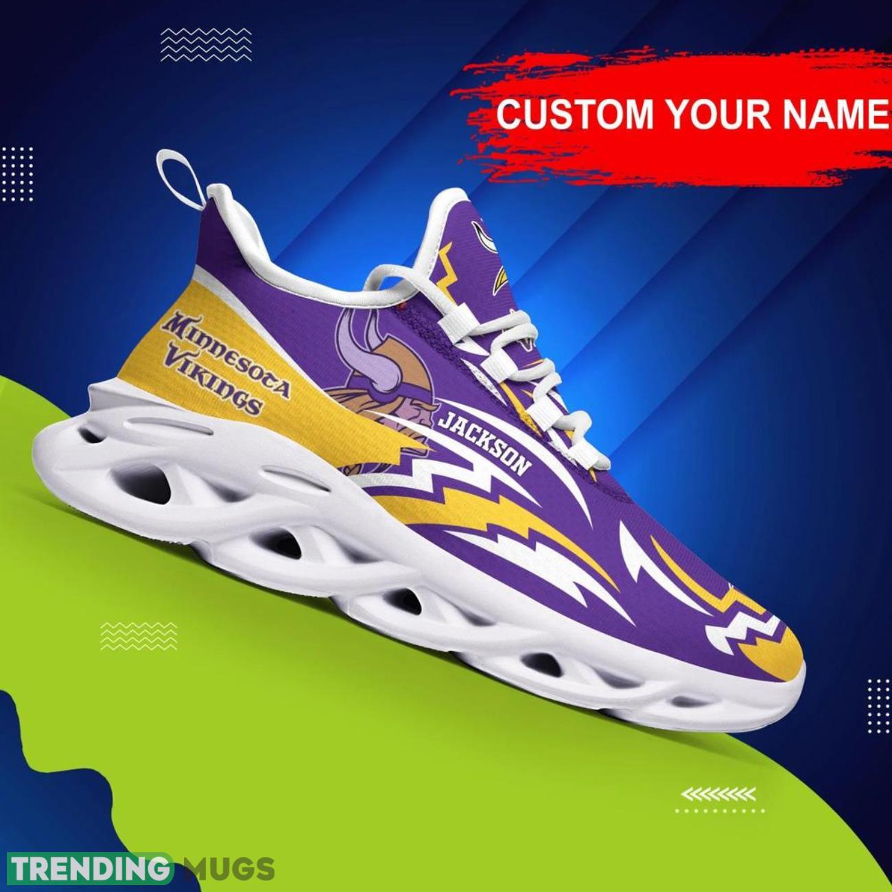Minnesota Vikings NFL Max Soul Shoes Custom Name Sneakers Hot Trending Running Sneakers Max Soul Minnesota Vikings NFL Max Soul Shoes Custom Name Sneakers Hot Trending Running Sneakers Max Soul
