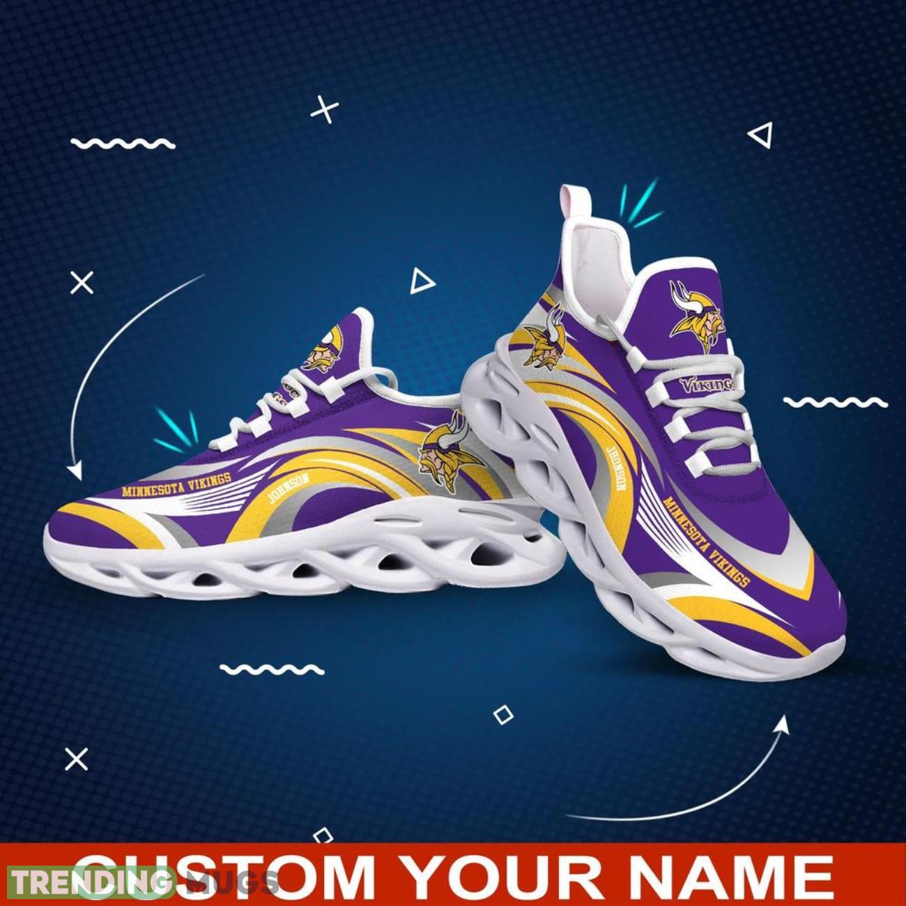Minnesota Vikings NFL Max Soul Shoes Custom Name Sneakers Hot Trending Shoes Max Soul Minnesota Vikings NFL Max Soul Shoes Custom Name Sneakers Hot Trending Shoes Max Soul