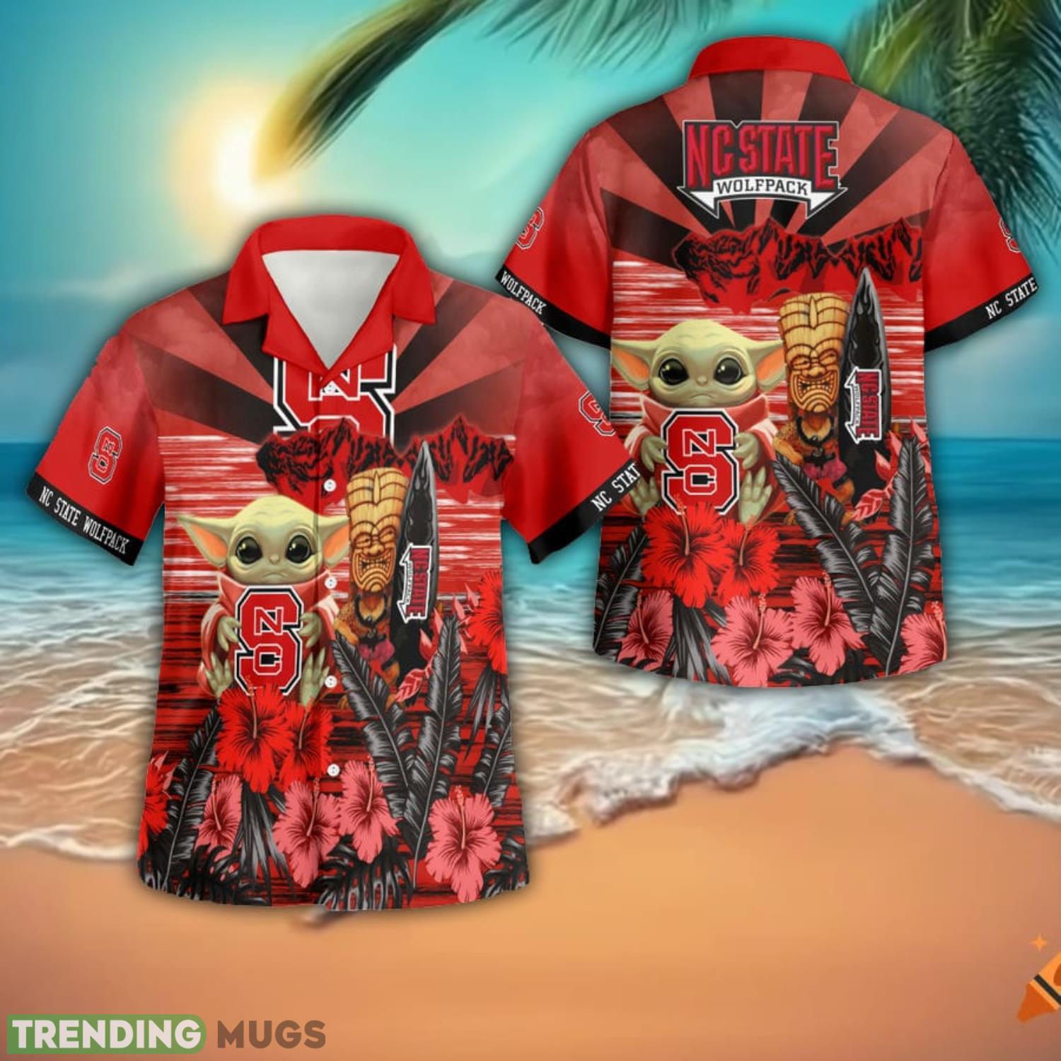 Nc State Wolfpack Baby Yoda 3D Button Hawaiian Shirt Men And Women Aloha Summer Beach Gift Product Photo 1 Nc State Wolfpack Baby Yoda 3D Button Hawaiian Shirt Men And Women Aloha Summer Beach Gift Product Photo 1