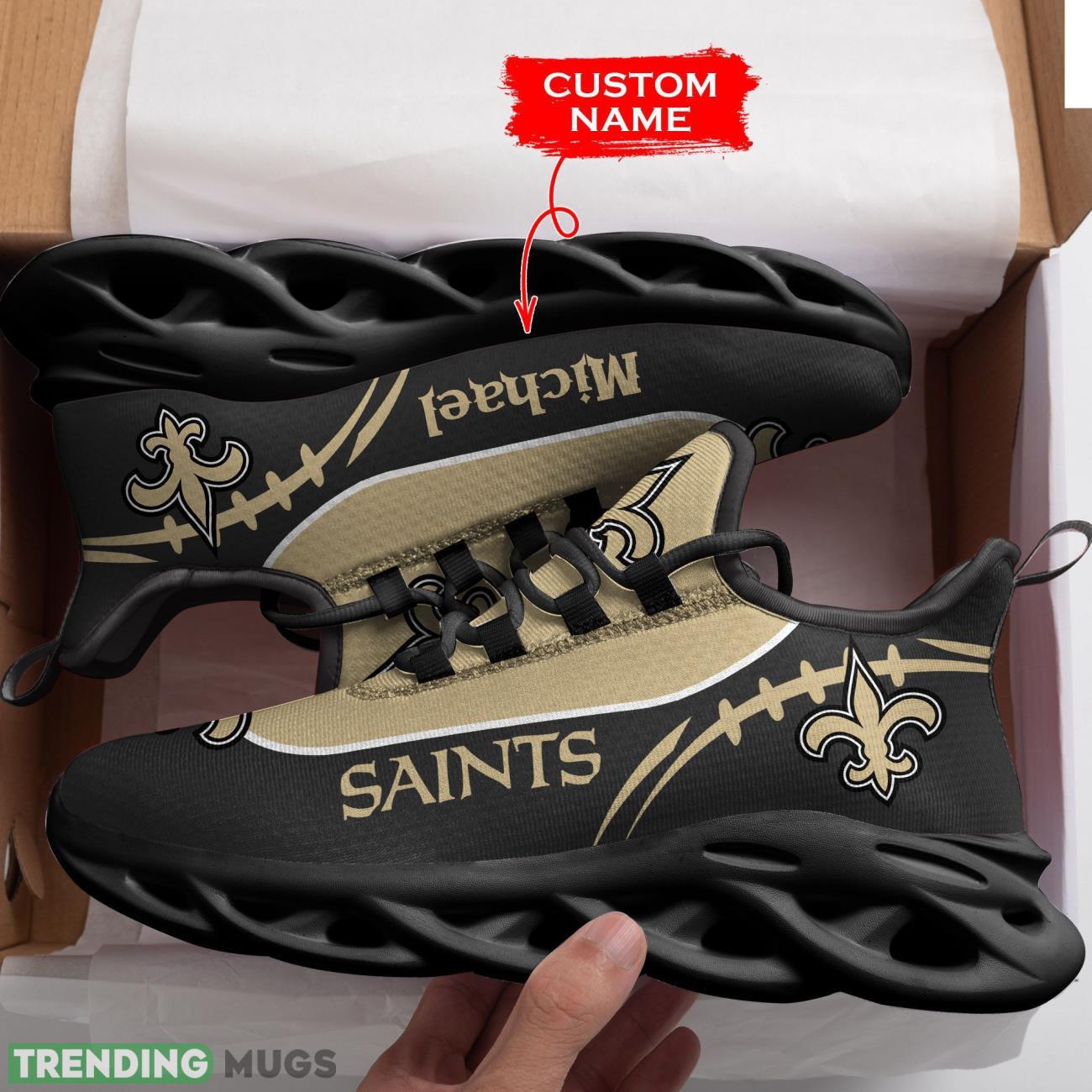 New Orleans Saints Custom Name Personalized Max Soul Sneakers Dynamic Shoes For Men Women Max Soul New Orleans Saints Custom Name Personalized Max Soul Sneakers Dynamic Shoes For Men Women Max Soul