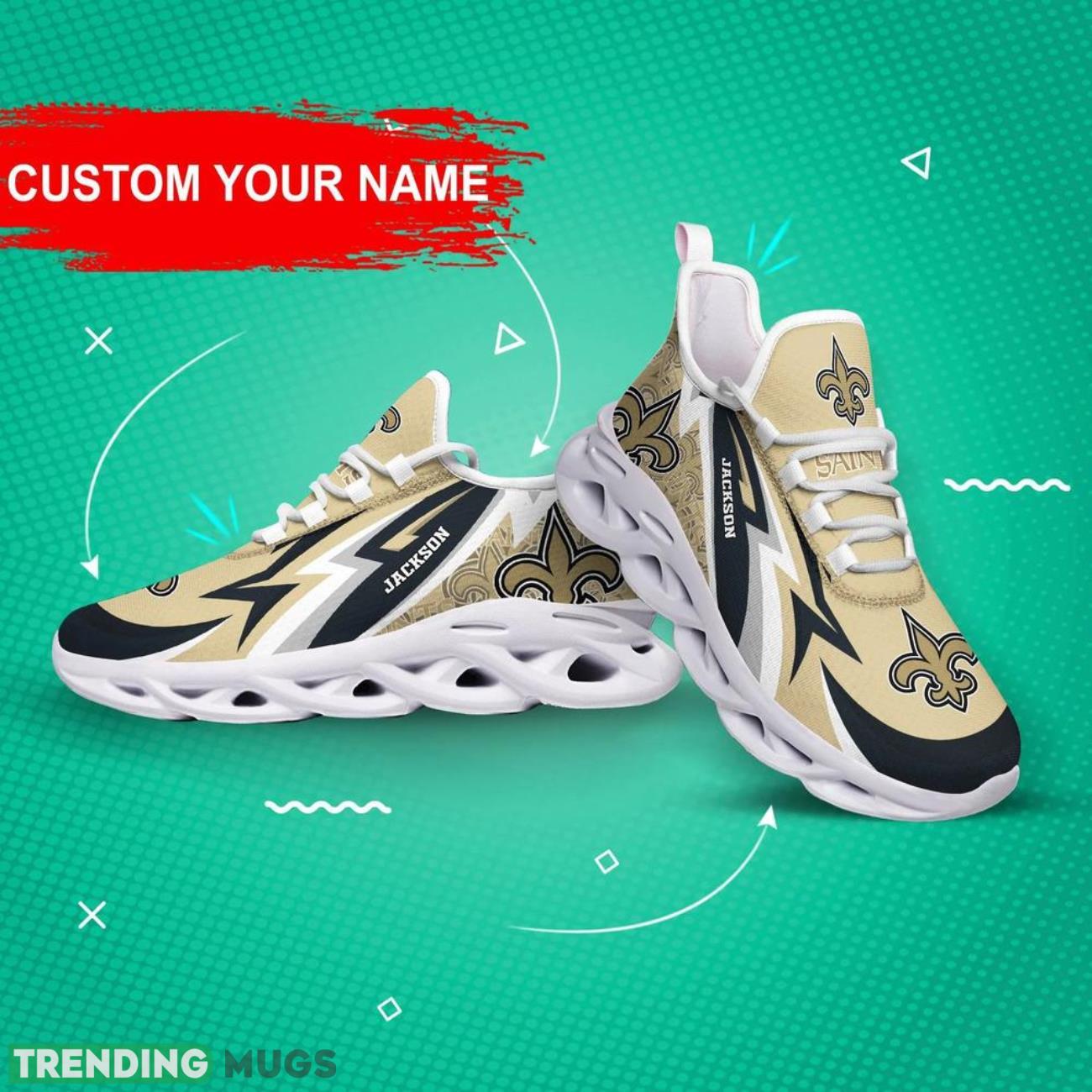New Orleans Saints NFL Max Soul Shoes Custom Name Sneakers Gifts Footall Men Women Shoes Max Soul New Orleans Saints NFL Max Soul Shoes Custom Name Sneakers Gifts Footall Men Women Shoes Max Soul