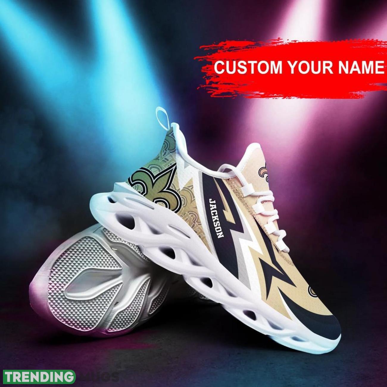 New Orleans Saints NFL Max Soul Shoes Custom Name Sneakers Gifts Footall Men Women Shoes Max Soul New Orleans Saints NFL Max Soul Shoes Custom Name Sneakers Gifts Footall Men Women Shoes Max Soul