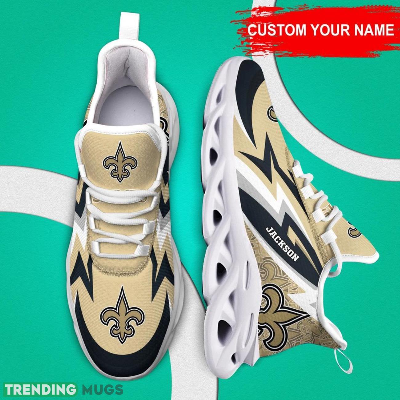 New Orleans Saints NFL Max Soul Shoes Custom Name Sneakers Gifts Footall Men Women Shoes Max Soul New Orleans Saints NFL Max Soul Shoes Custom Name Sneakers Gifts Footall Men Women Shoes Max Soul